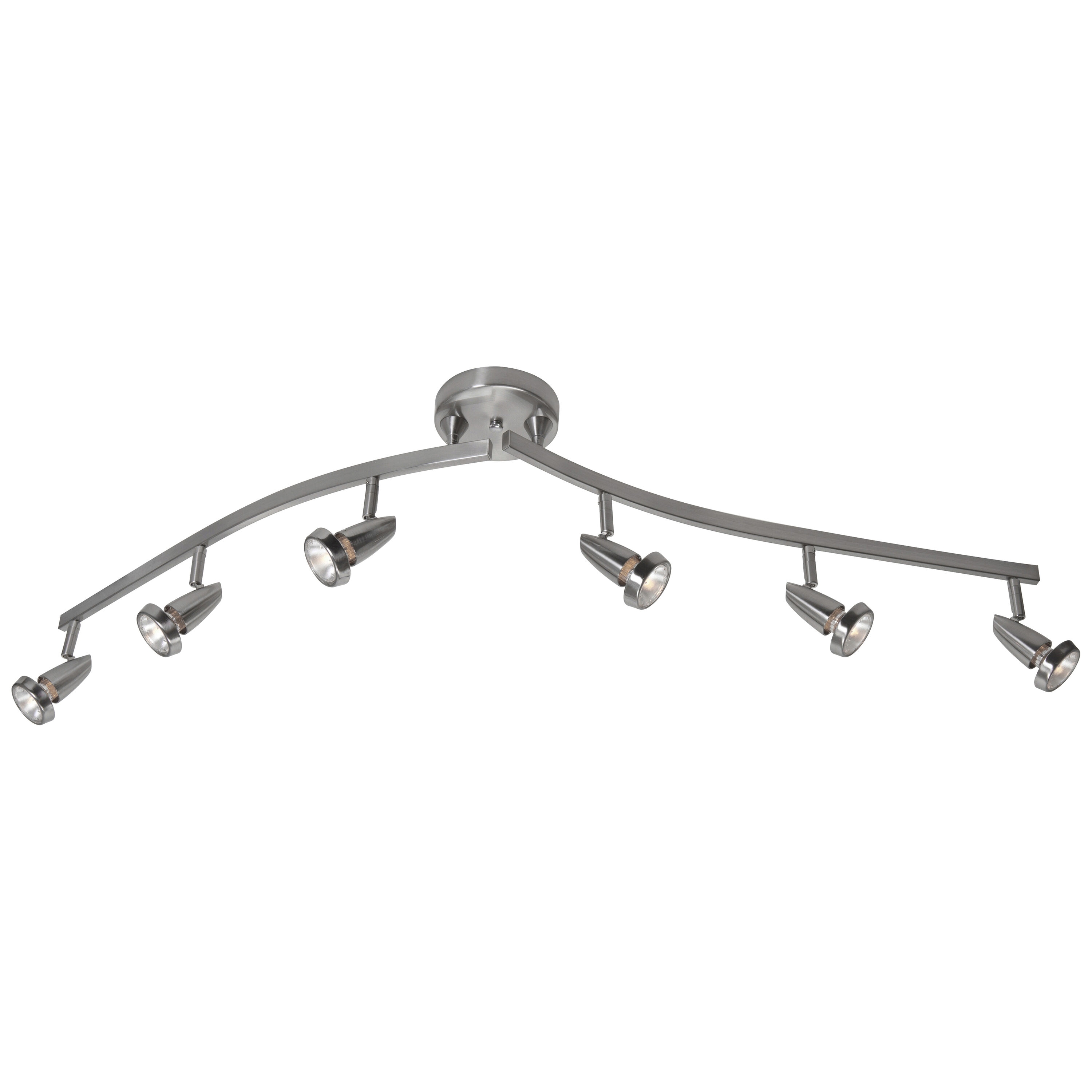 Access Lighting 52226-BS Mirage 6 -Light 49-in Brushed Steel Flush Mount Light