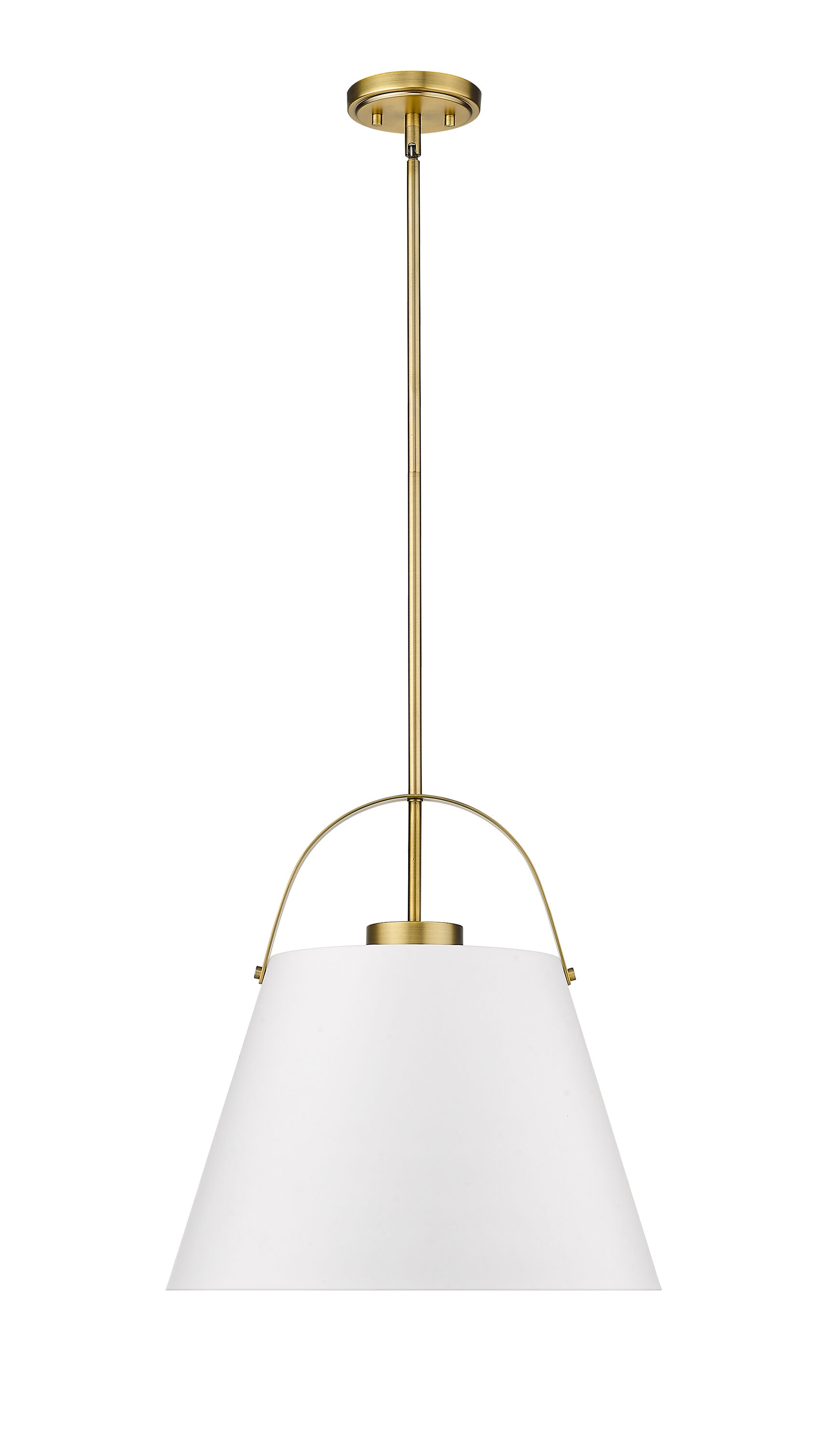 Matte Black and Glass 18" Industrial Pendant Light