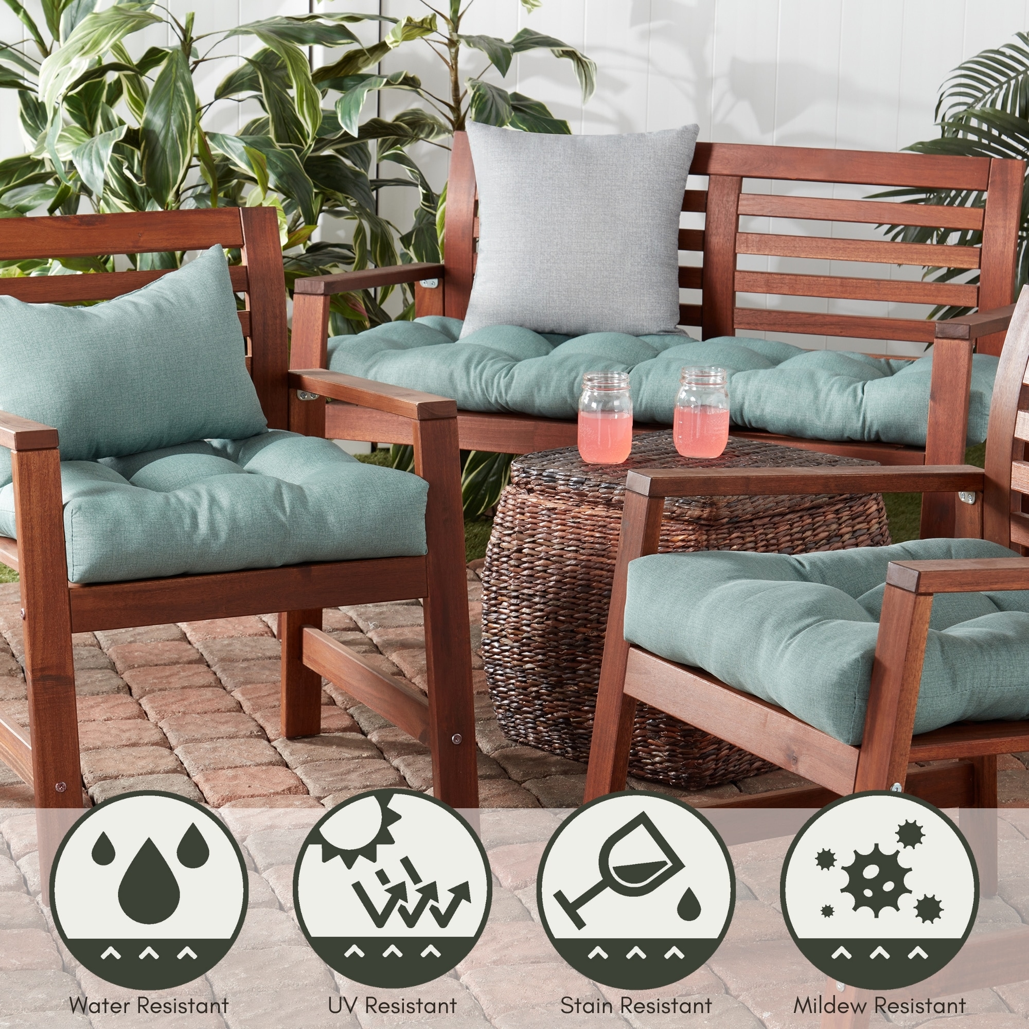 Greendale Home Fashions OC6800S2-SEAGLASS Patio-Furniture-Cushions - View #6