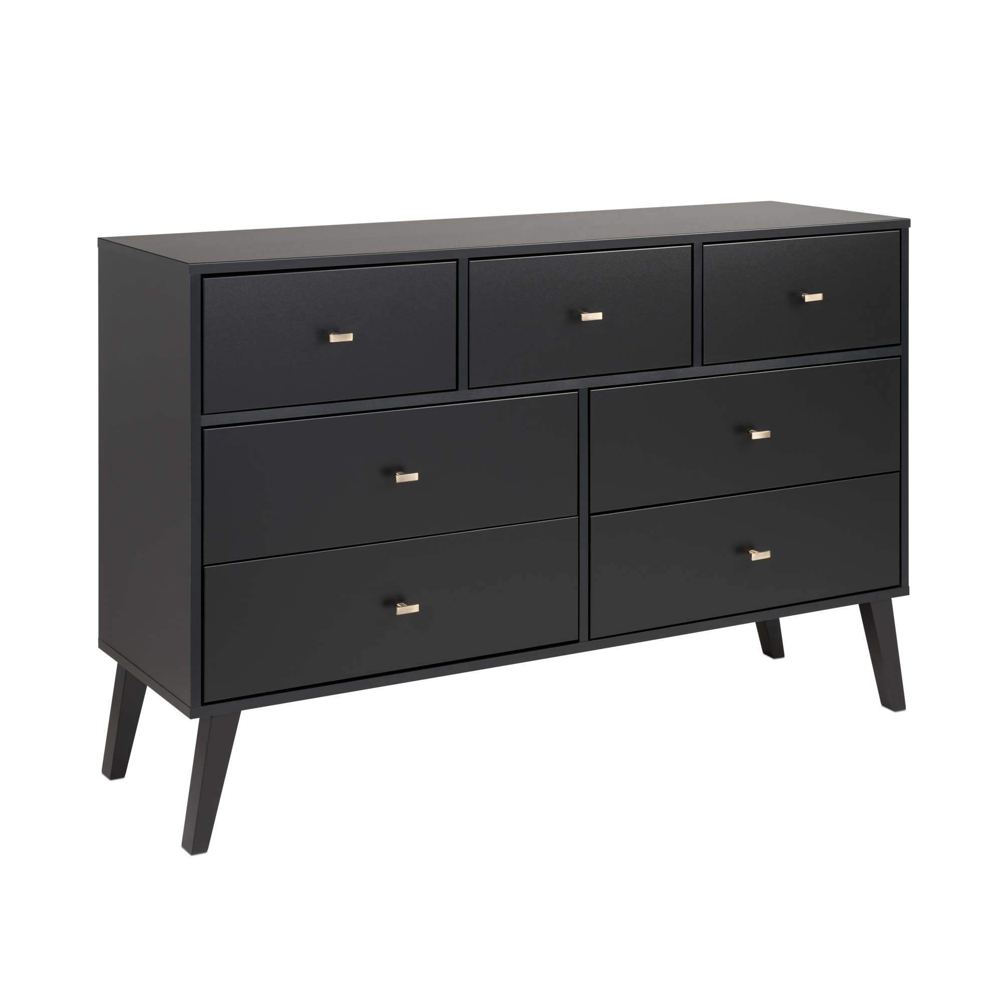 Prepac Milo Black 7-Drawer Standard Dresser in the Dressers department ...