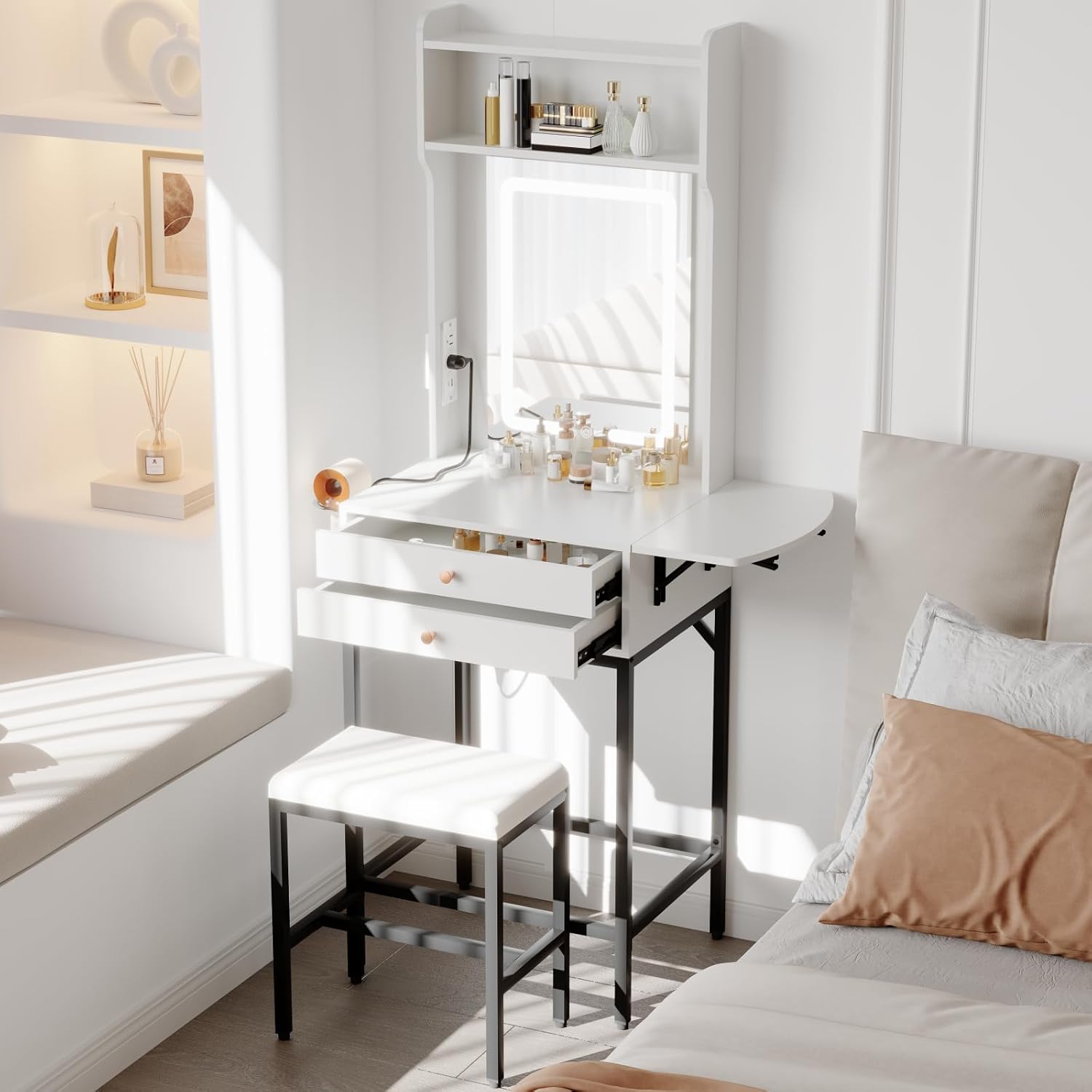 Qeetex LHF-SZT-PHK-34NR9YDR Bedroom-Vanities - View #2