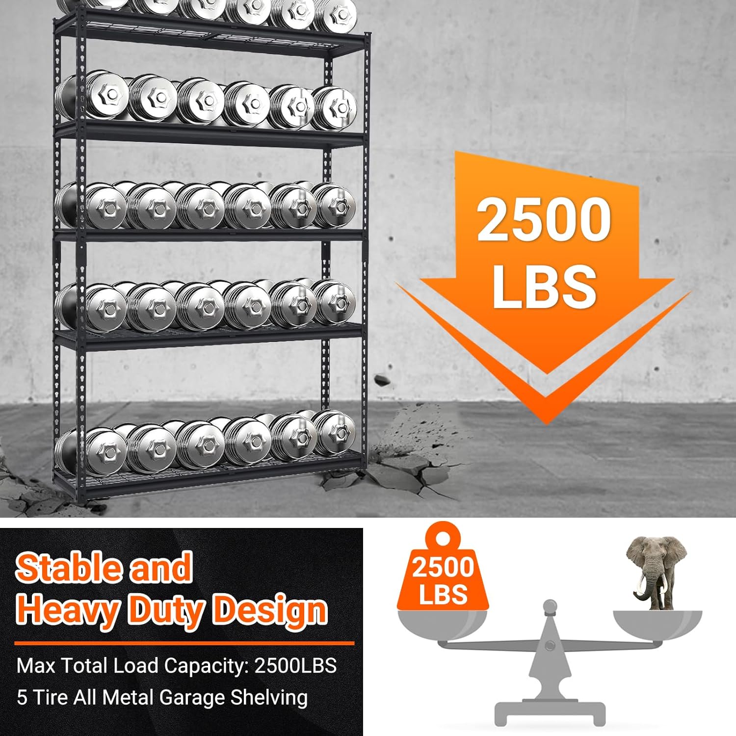 Garvee LYU01PIS-333YGKSV Free-Standing-Shelving - View #5
