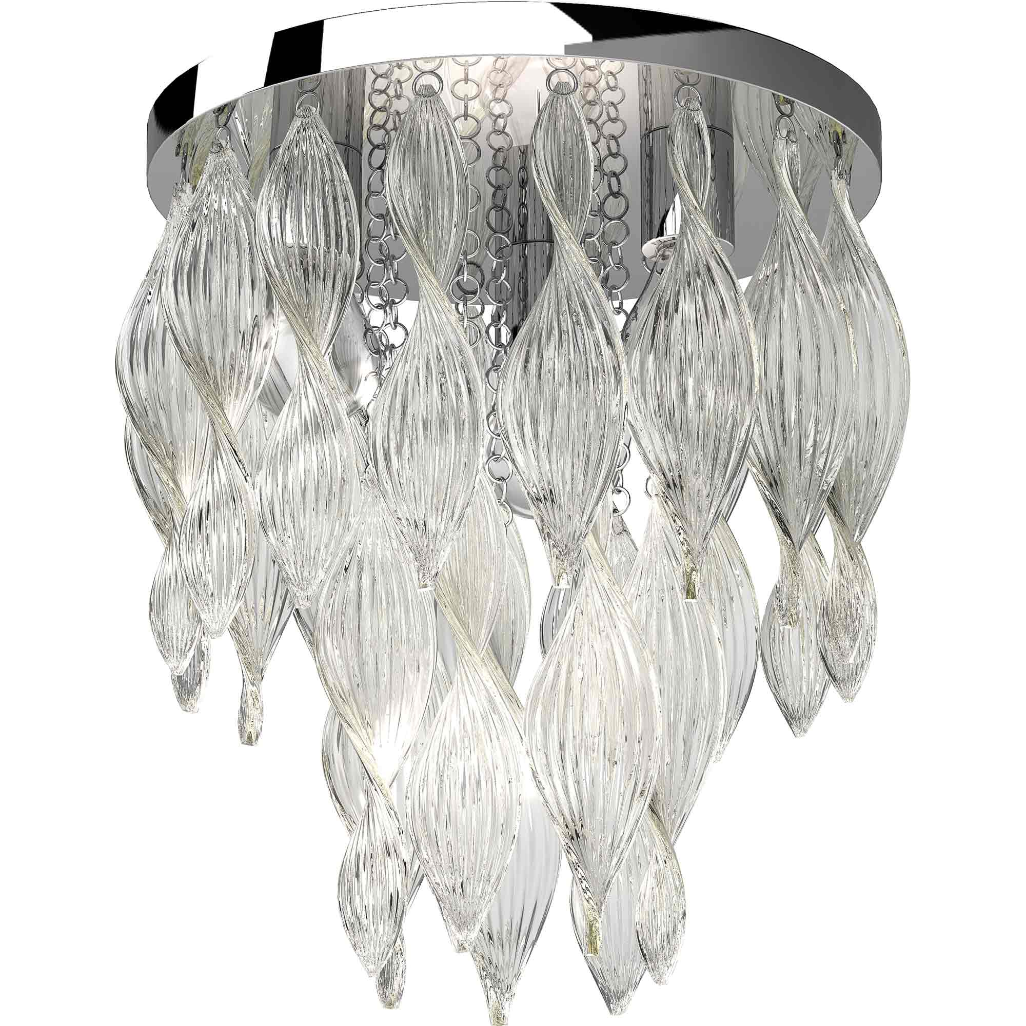 Volume Lighting V1373-3 Genevieve 3.0 -Light 14.75-in Polished Chrome Flush Mount Light