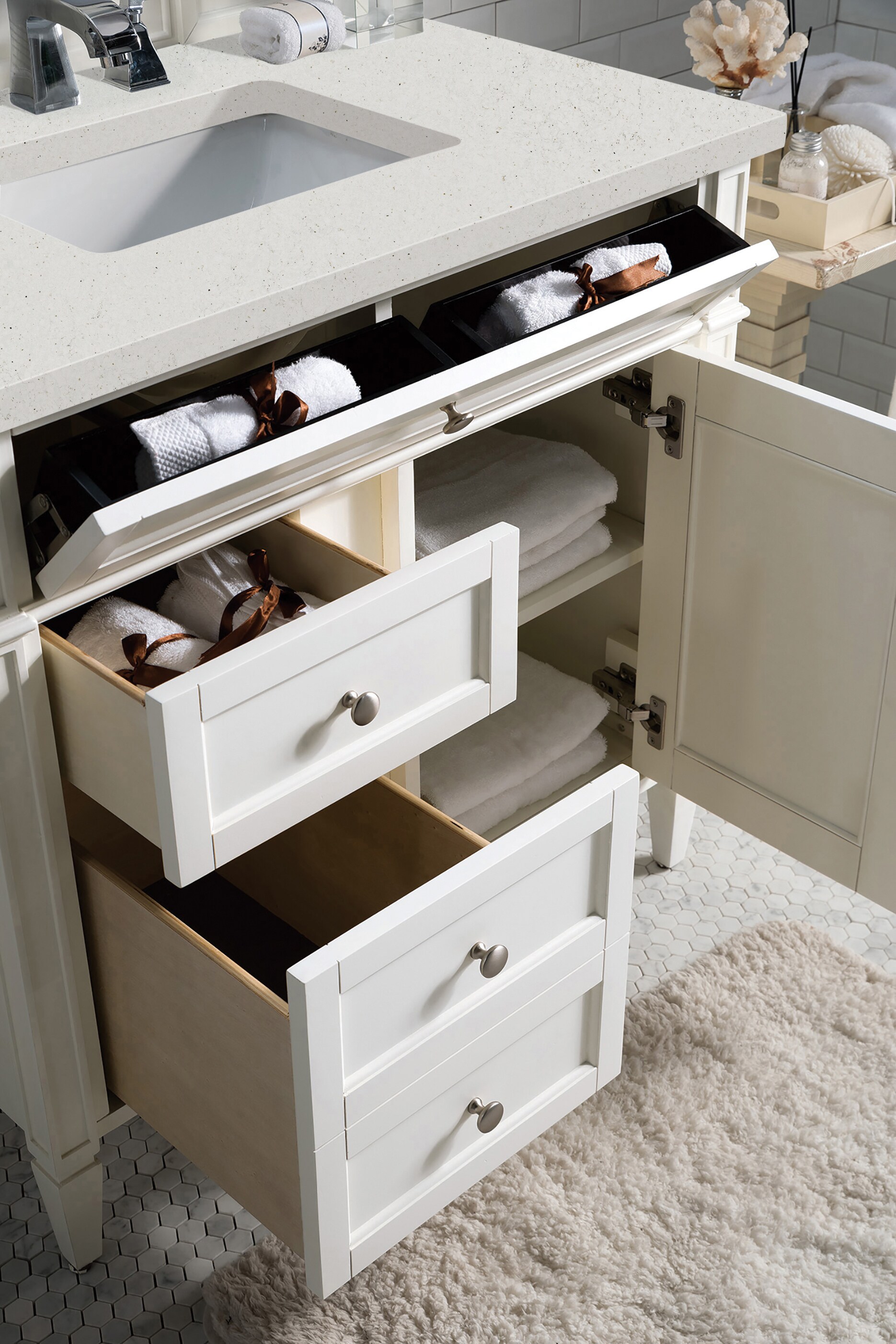 James Martin Vanities Brittany 36in Bright White Undermount Single