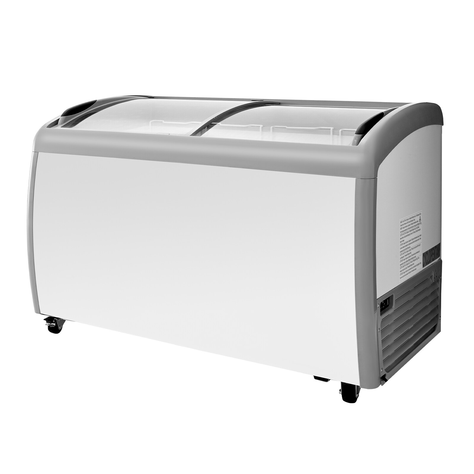 GIVIMO - Ice Cream Freezer 12.8-cu ft Chest Freezer Display Case -19 to 3 Degrees F with 2 Slidin...