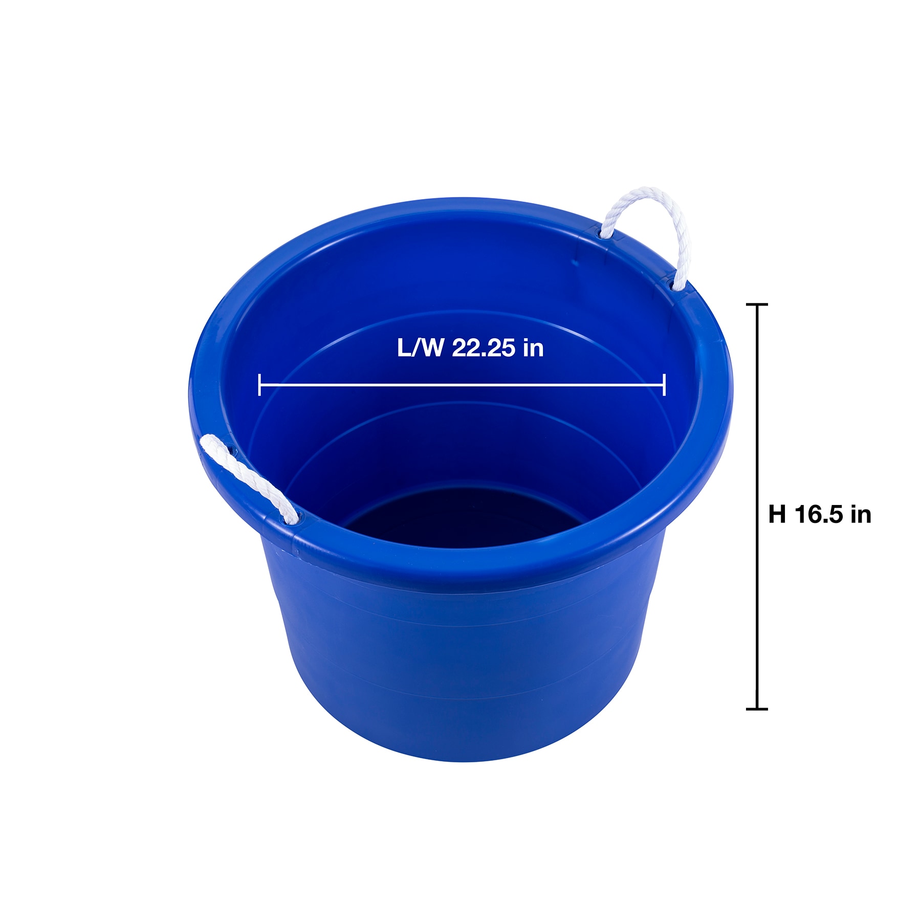 Best Buy: Homz Plastic Utility Storage Bucket Tub with Rope Handles Royal  Blue 0402HDRB.08