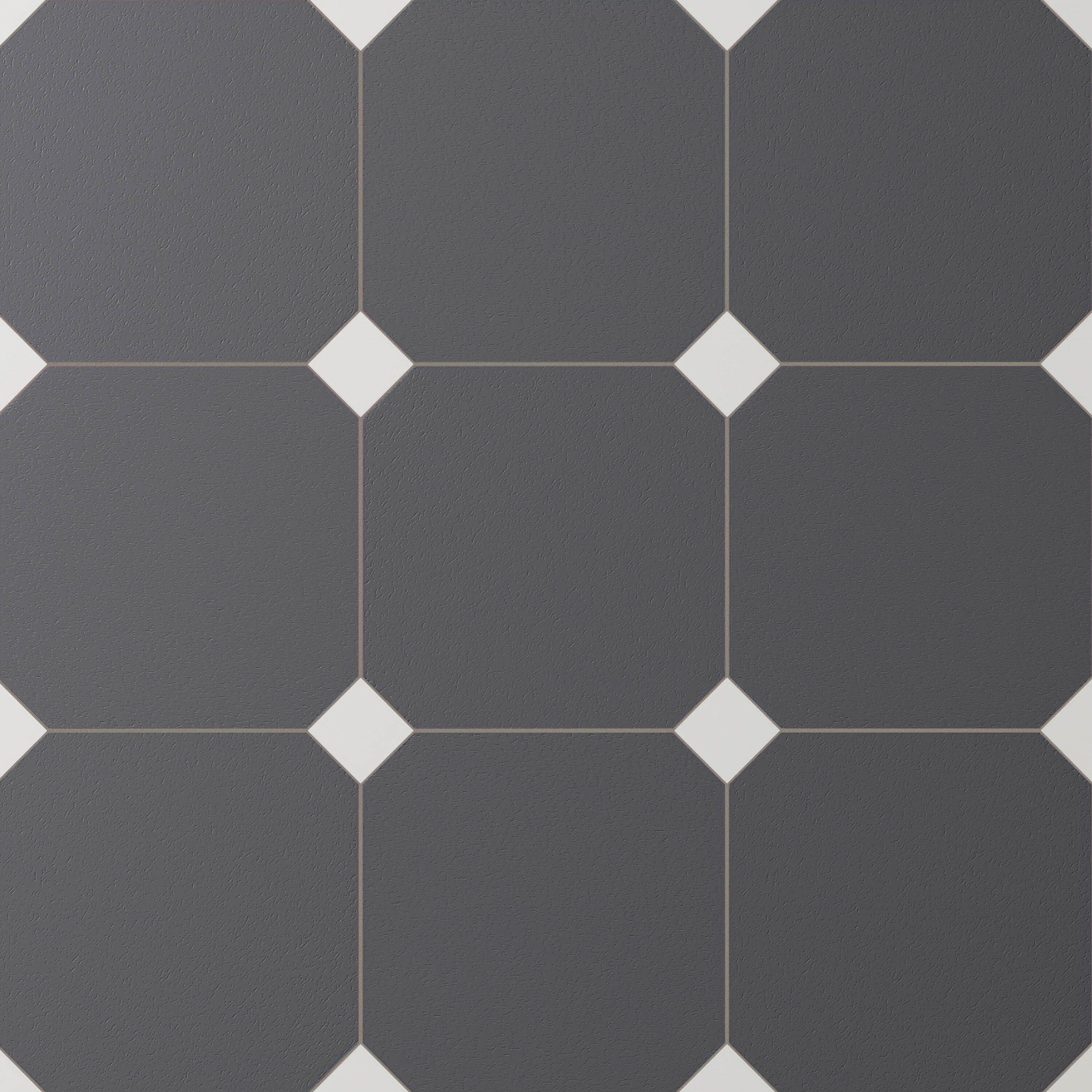 Affinity Tile Sample - Vaudeville Octagon Antracita with Taco Nacar 8-in x 8-in Matte Porcelain Floor and Wall Tile