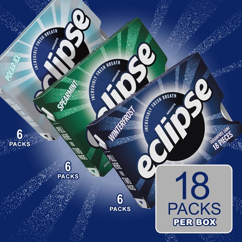 Eclipse Mint Gum Variety, 18 Pack - Assorted Sugar Free Chewing Gum - Polar  Ice, Spearmint, Winterfrost - Fresh Breath in Shareable Packs in the Snacks  & Candy department at