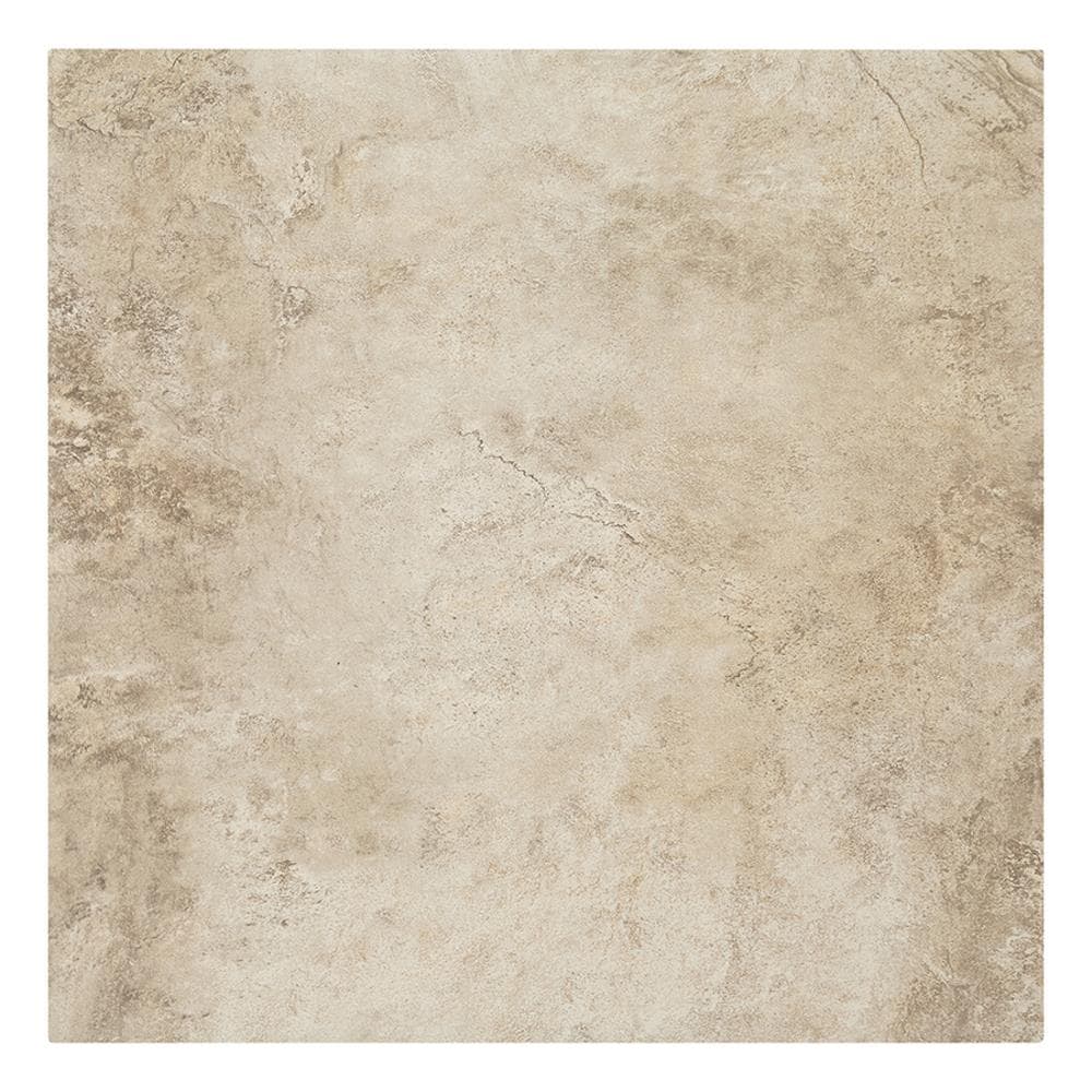 StyleWell Light Beige Abstract 18 in. x 18 in. Square Decorative