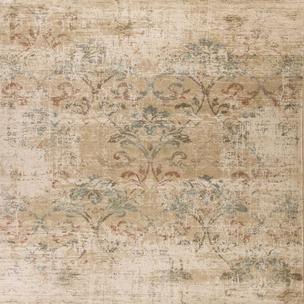 HomeRoots 352987 Bernadette 7 x 10 (ft) Polypropylene Beige Rectangular Indoor Distressed/Overdyed Area rug
