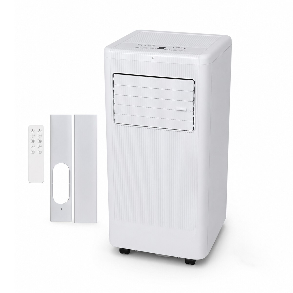 Loheer 10000 BTU portable air conditioner cools 450 sq ft 3-in-1 with remote window kit dehumidifier white