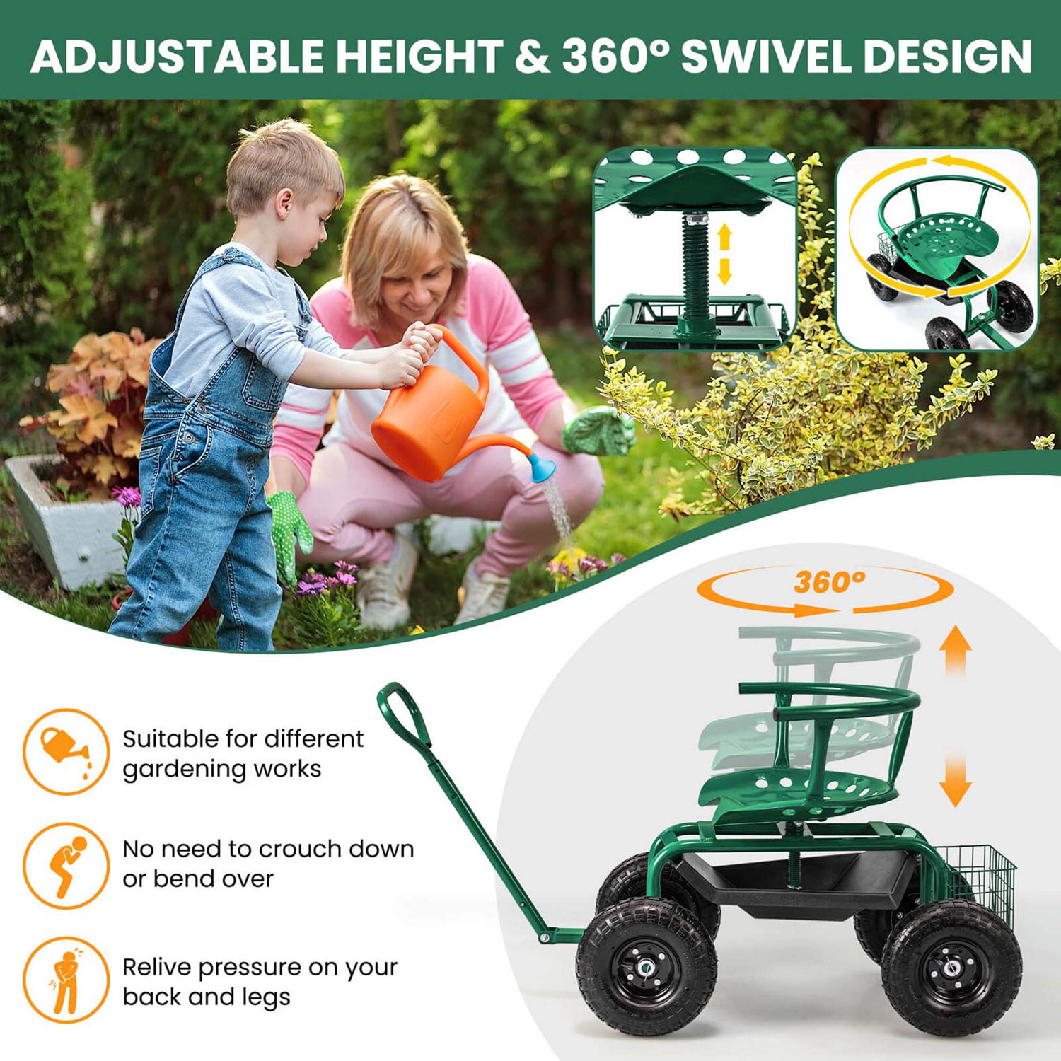Costway CSHY005261 Yard-Carts - View #7