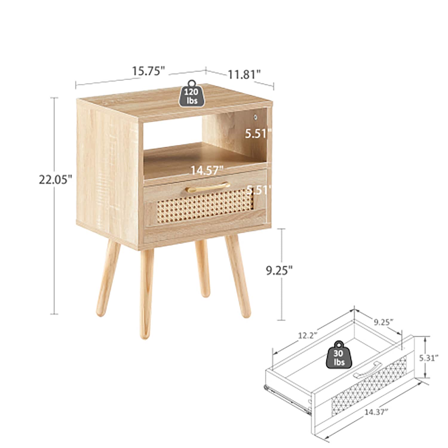 GZMR GM-W1210 End-Tables - View #4
