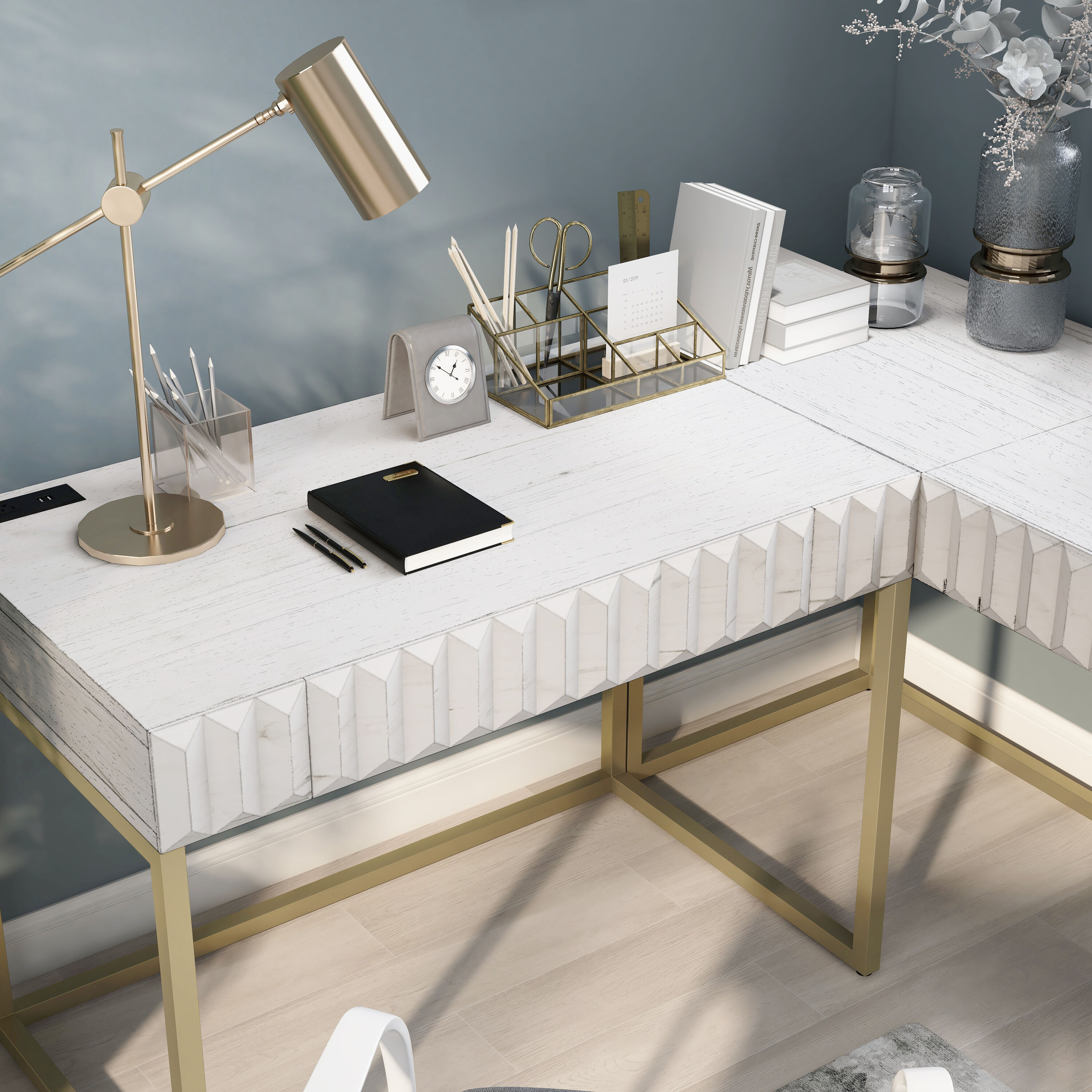 Furniture of America IDF-DK406WH-SET desks - View #8