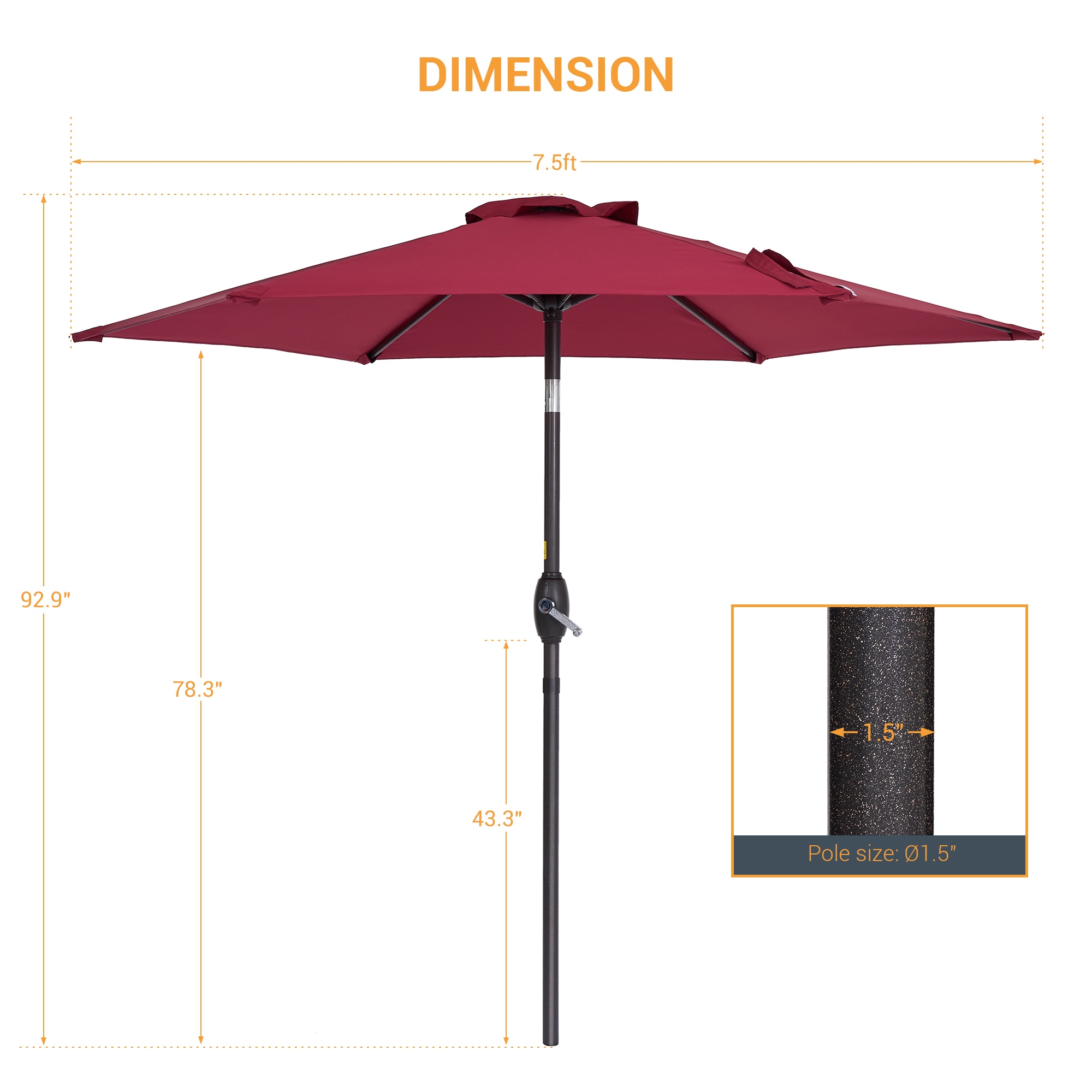 ACEGOSES LW-75RD Umbrellas-2 - View #2