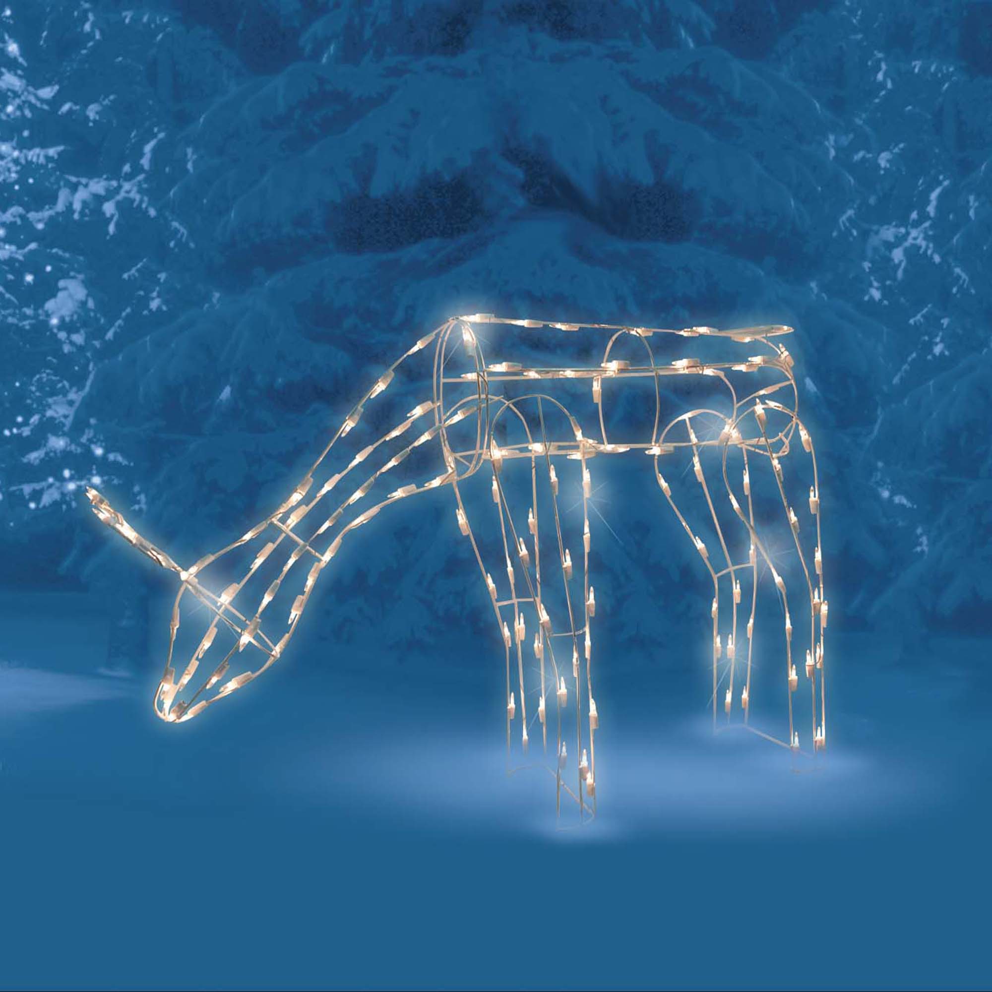 Brite Star 46-240-00 39-Inches Freestanding Deer Free standing decoration with Clear Incandescent Lights