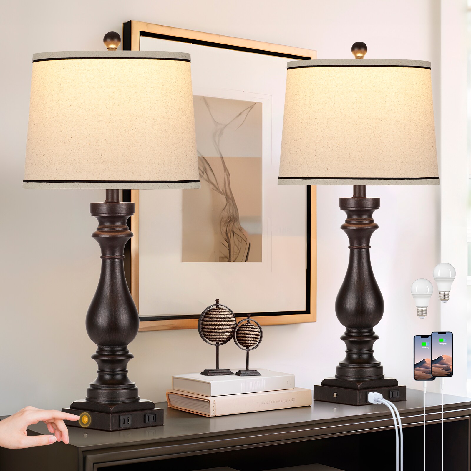 UrFurnishings TD-331 Table-Lamps - View #8