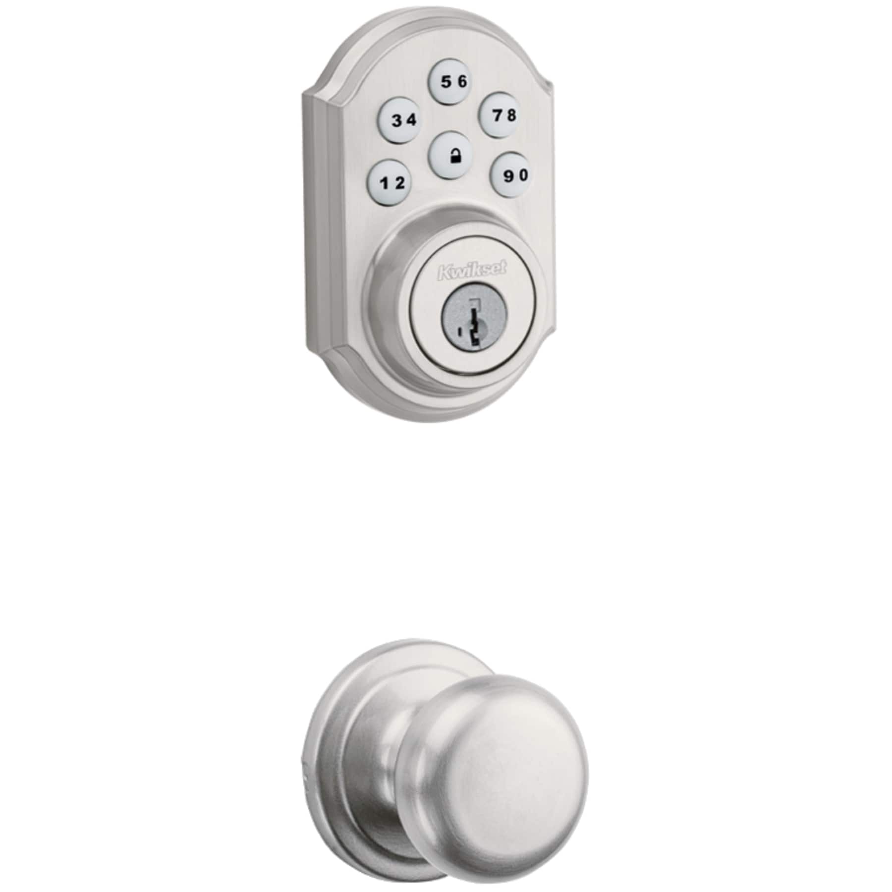 Kwikset 909TRL/720H 15 CP Electronics SmartCode Deadbolts Touchpad Satin Nickel Electronic Deadbolt Smartkey with Keypad