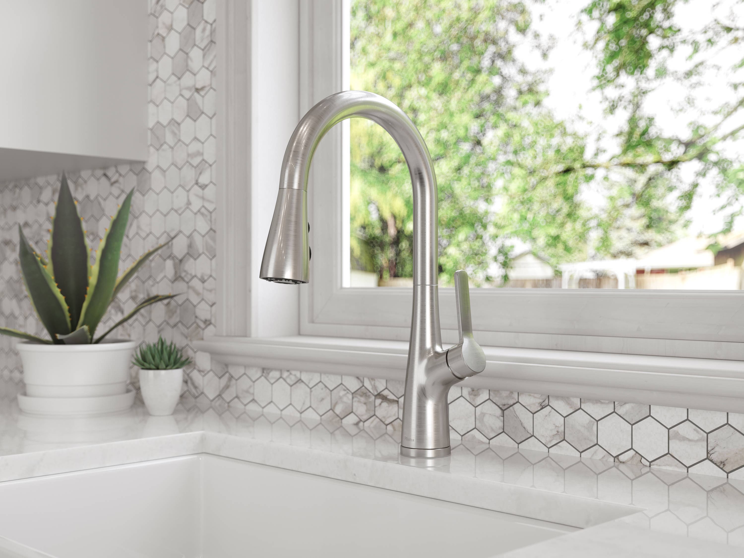 Neera Stainless Steel Pull Down Single Handle Kitchen Faucet