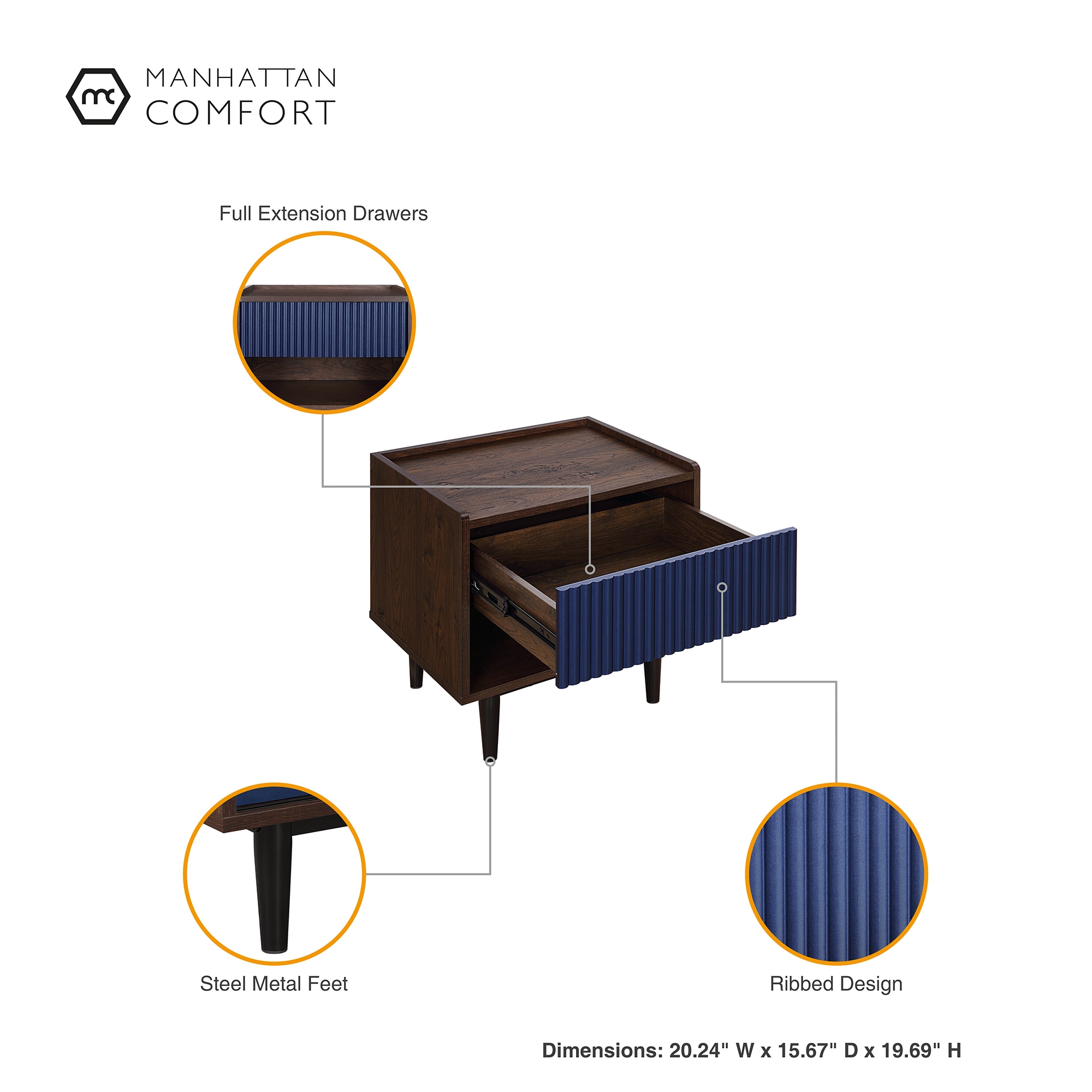 Manhattan Comfort NS-10GLF-NB nightstands - View #4