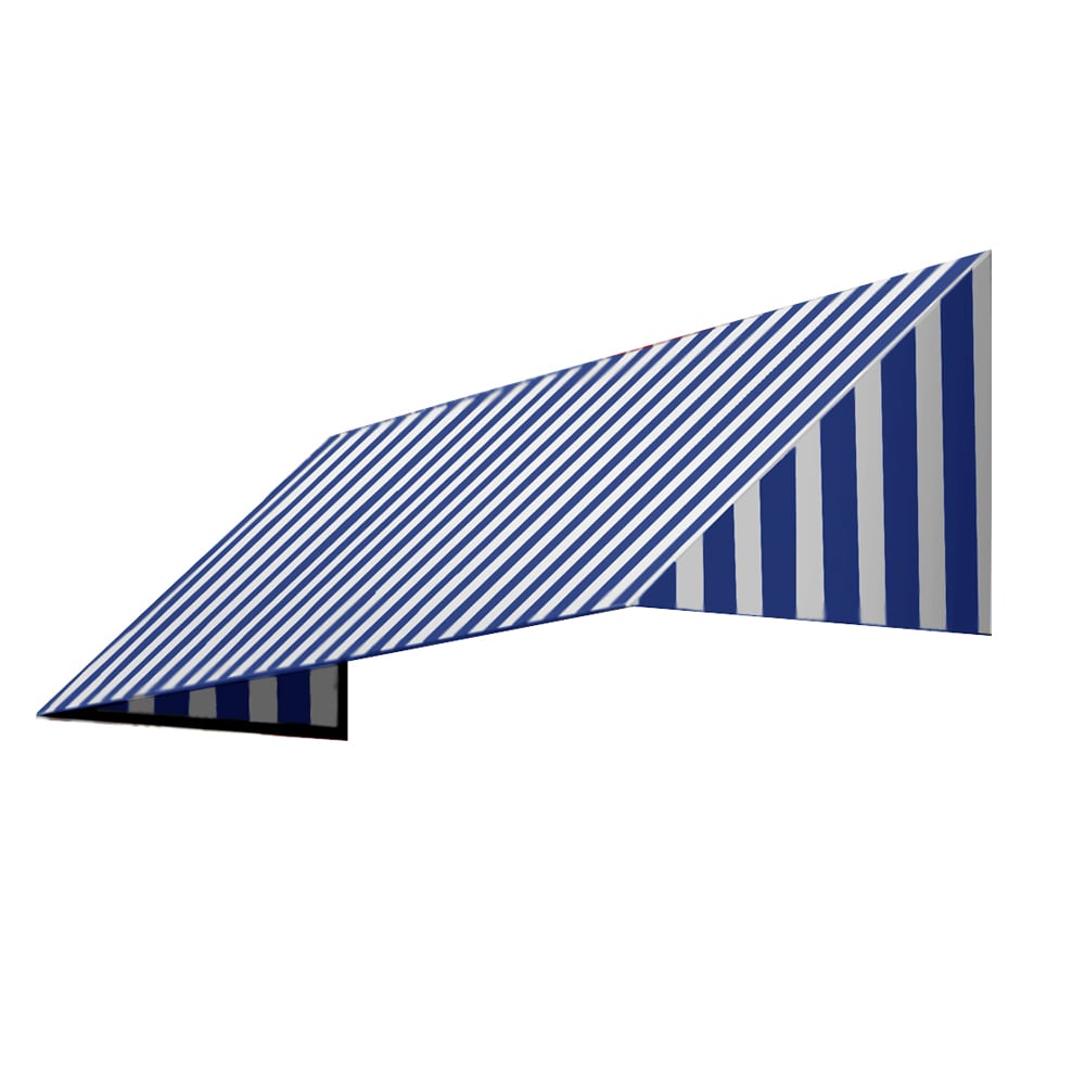 Awntech EF1030-NV-8BBW 100.5-in Wide x 30-in Projection x 16-in Height Fabric Striped Window/Door Awning