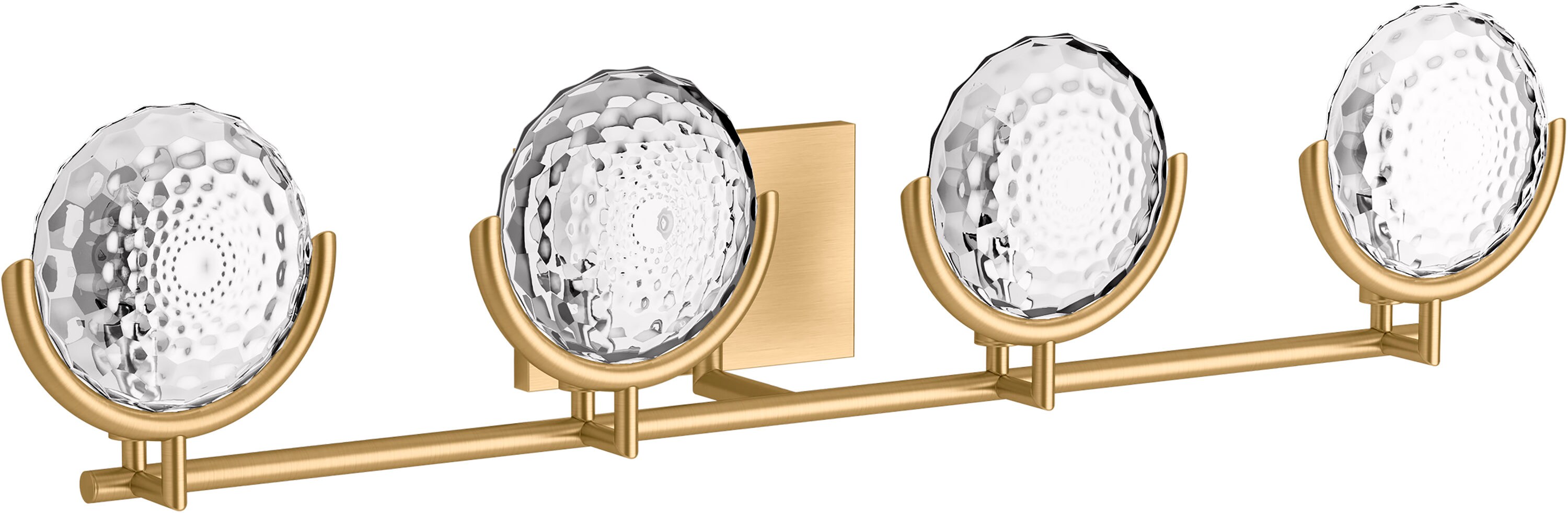 KOHLER Arendela 4-Light 37 in. W Brushed Moderne Brass Sconce