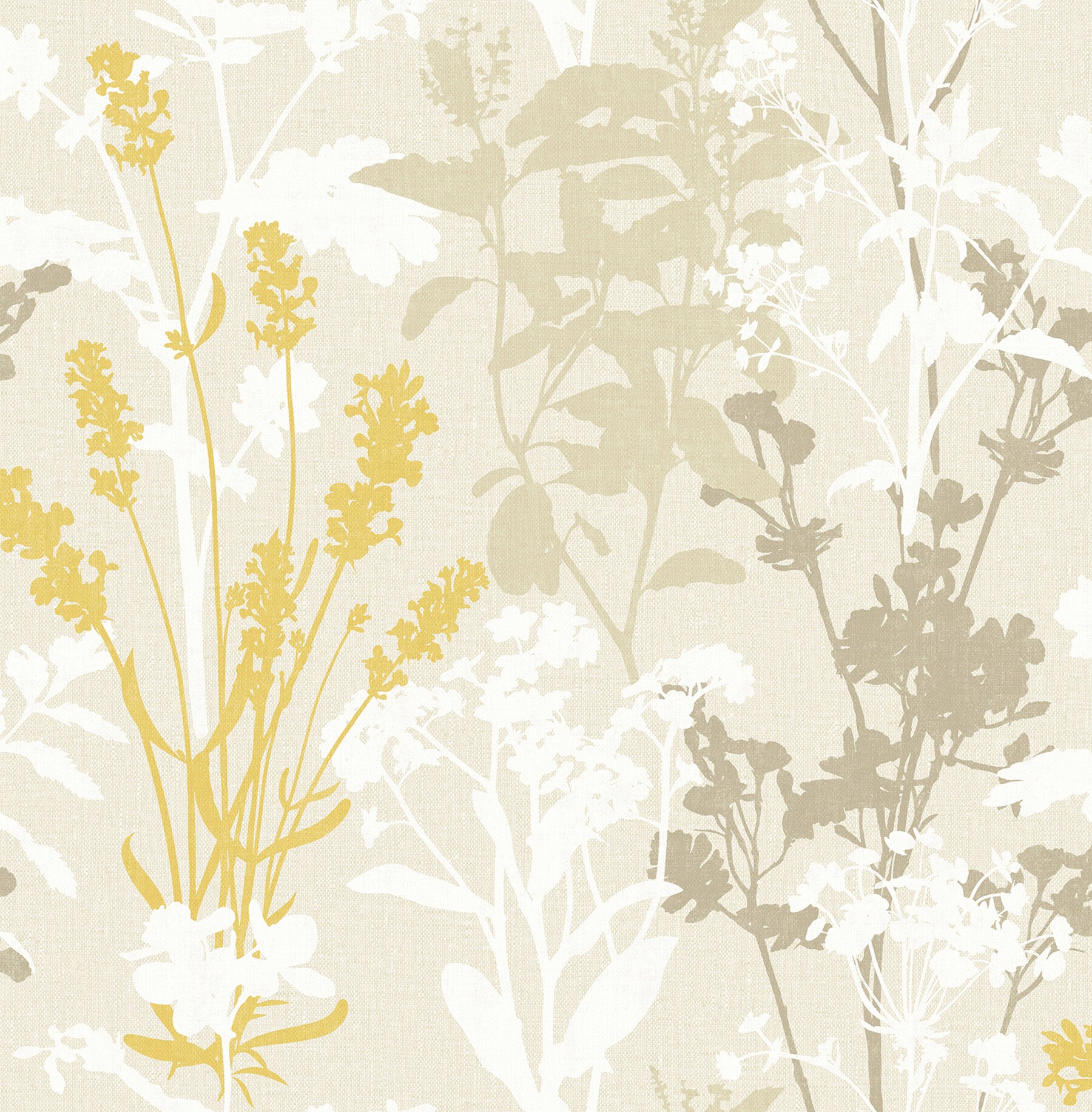 Advantage 2814-24570 Pippin Mustard Wild Flowers Wallpaper