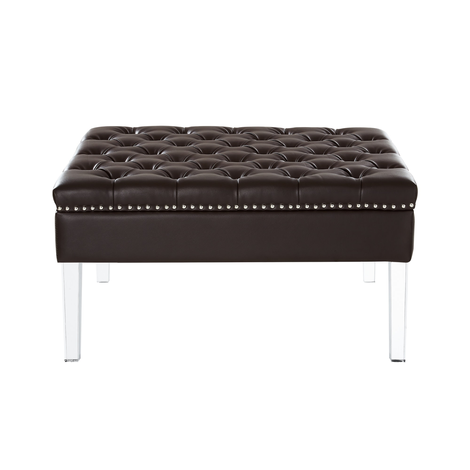 Inspired Home ON16-01EO-LS Skye Modern Espresso Ottoman