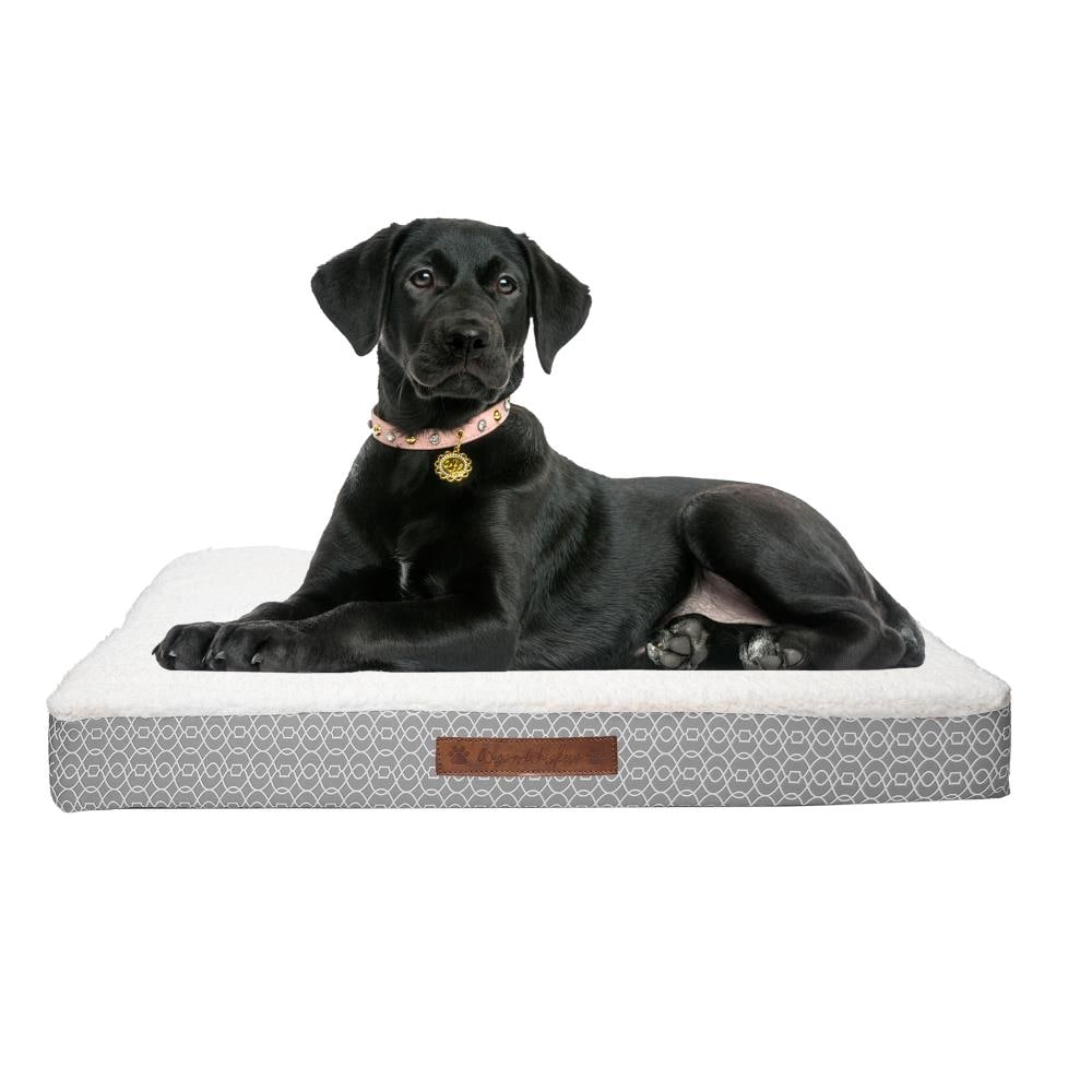 Duck River Textile BOHGY=12 /15882 Rectangular Grey Polyester Orthopedic Dog Bed ( Medium )