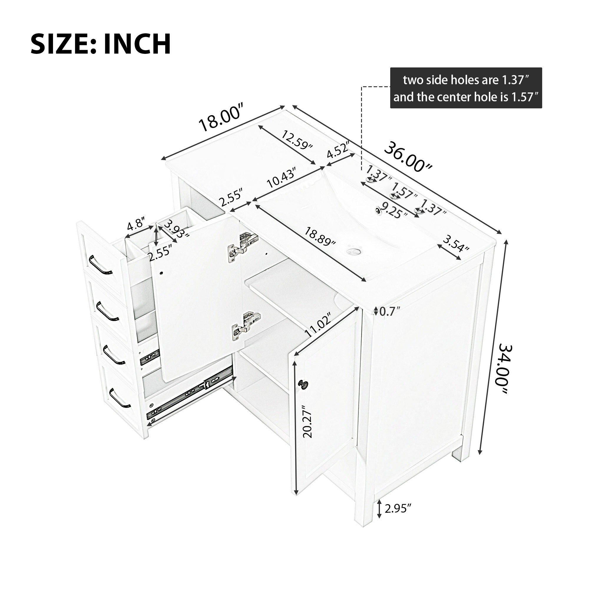 Dimakai DI-BY3603K3P Bath-Vanity-Combo - View #6