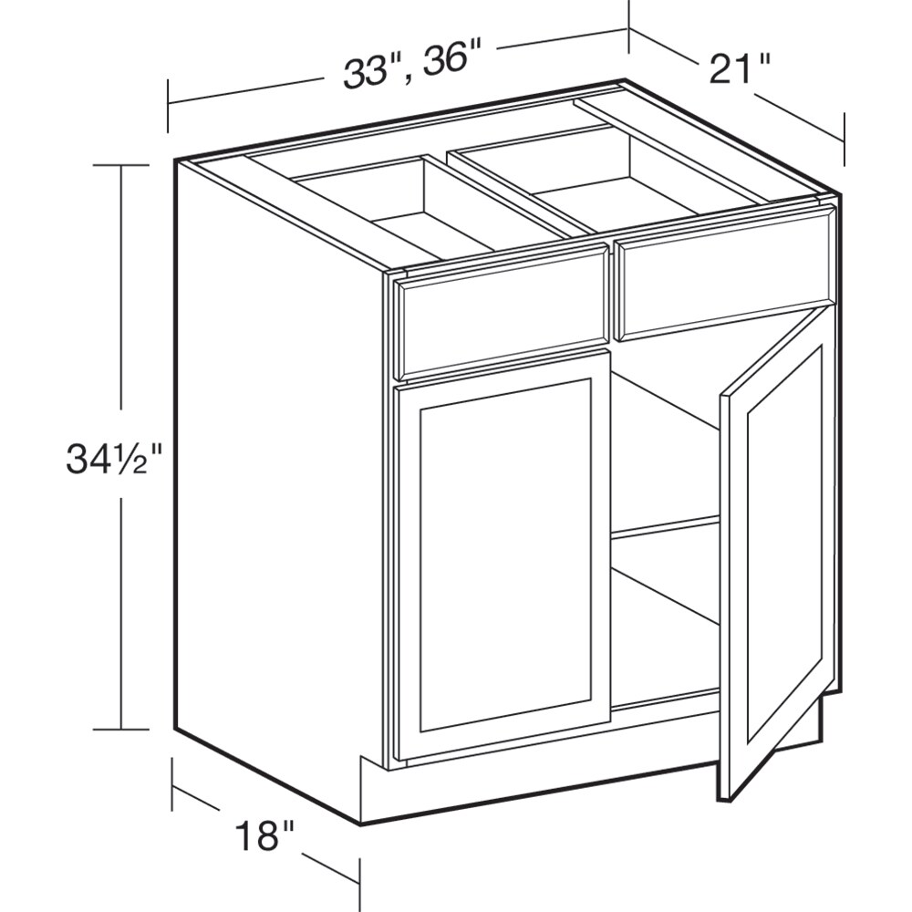 Luxxe Cabinetry Heston 36-in W x 34.5-in H x 21-in D Cider 2-Drawers ...