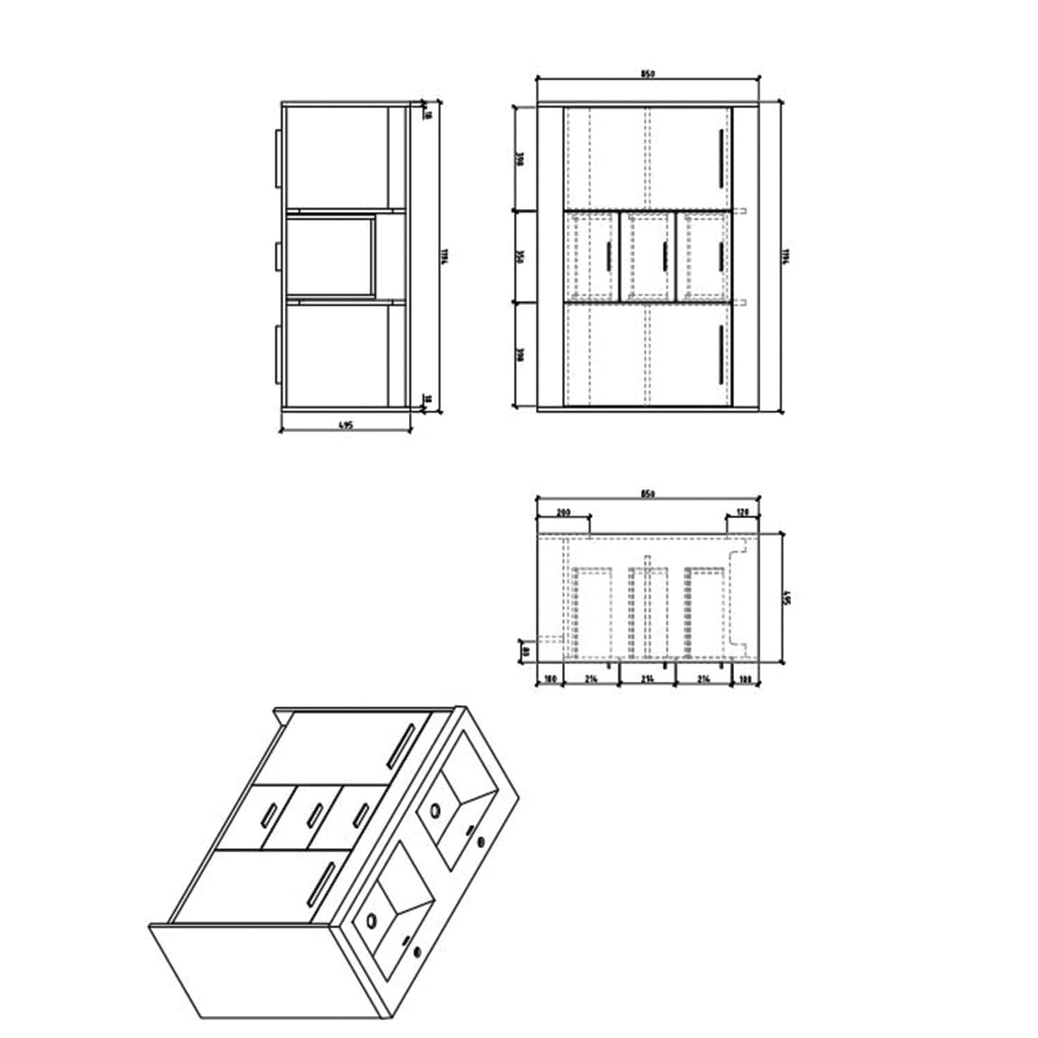Eviva EVVN12-8-48NOK-DS Bath-Vanity-Combo - View #10