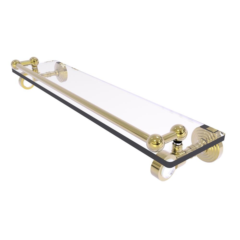 Allied Brass PG-1-22-GAL-UNL Pacific Grove Unlacquered Brass Wall mount Bathroom Shelf ( 22-in x 3.5-in x 5-in )