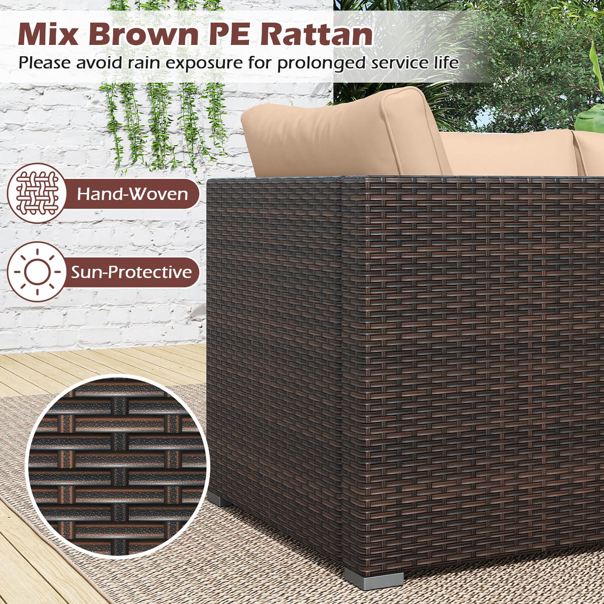 Costway HCST12160 Patio-Sofas-Daybeds - View #5