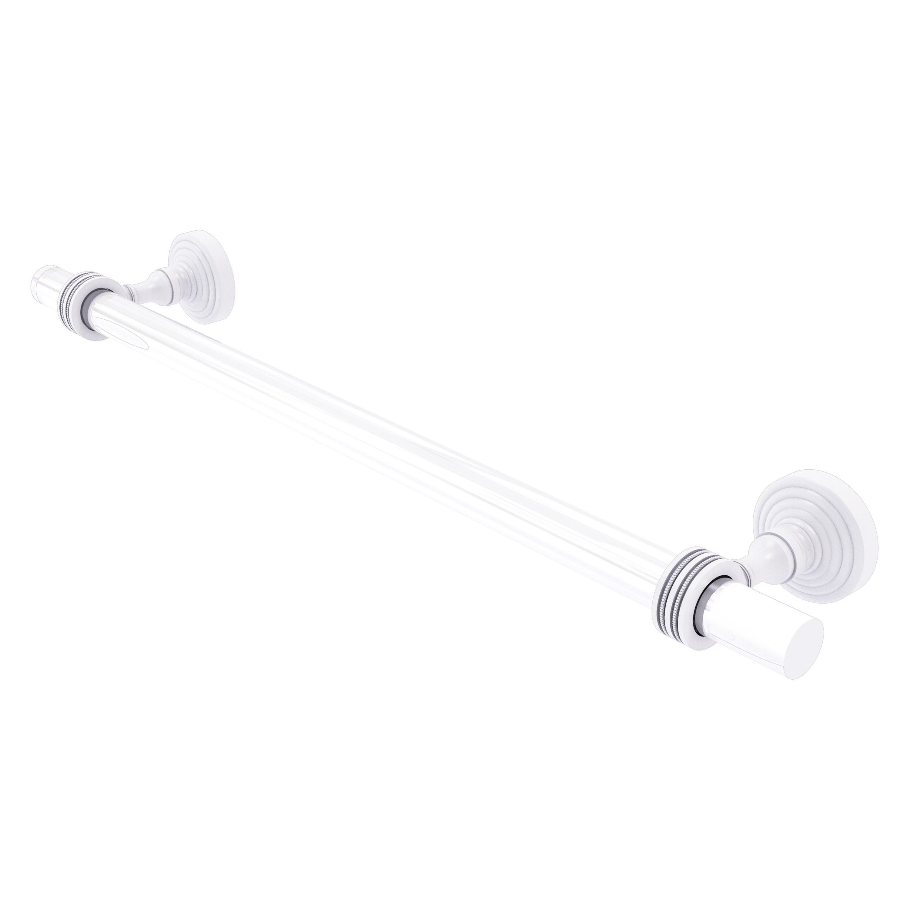 Allied Brass PG-41D-24-WHM Pacific Grove 24-in Matte White Wall mount Single Towel Bar