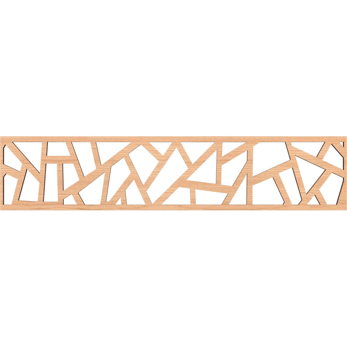 Ekena Millwork MLDB10X46HSBHI Harrisburg Fretwork Flat Trim 10-in x 3.9-ft Hickory Brown Unfinished 2156651 Pierced Wall Panel Moulding