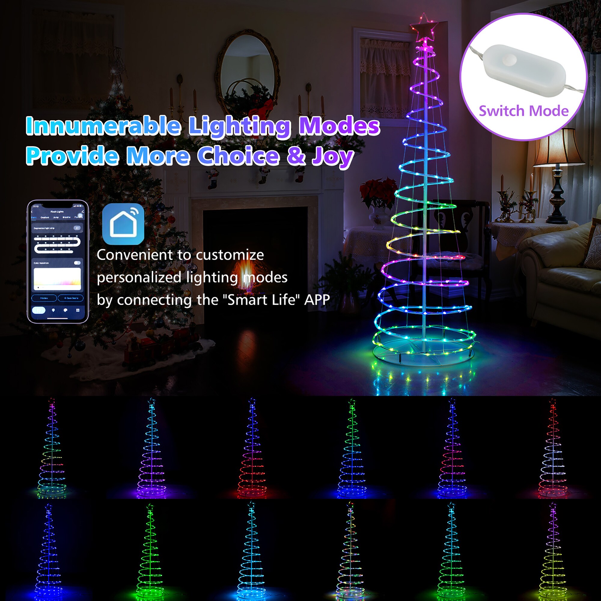 Costway LWS00713 Artificial-Christmas-Trees - View #4