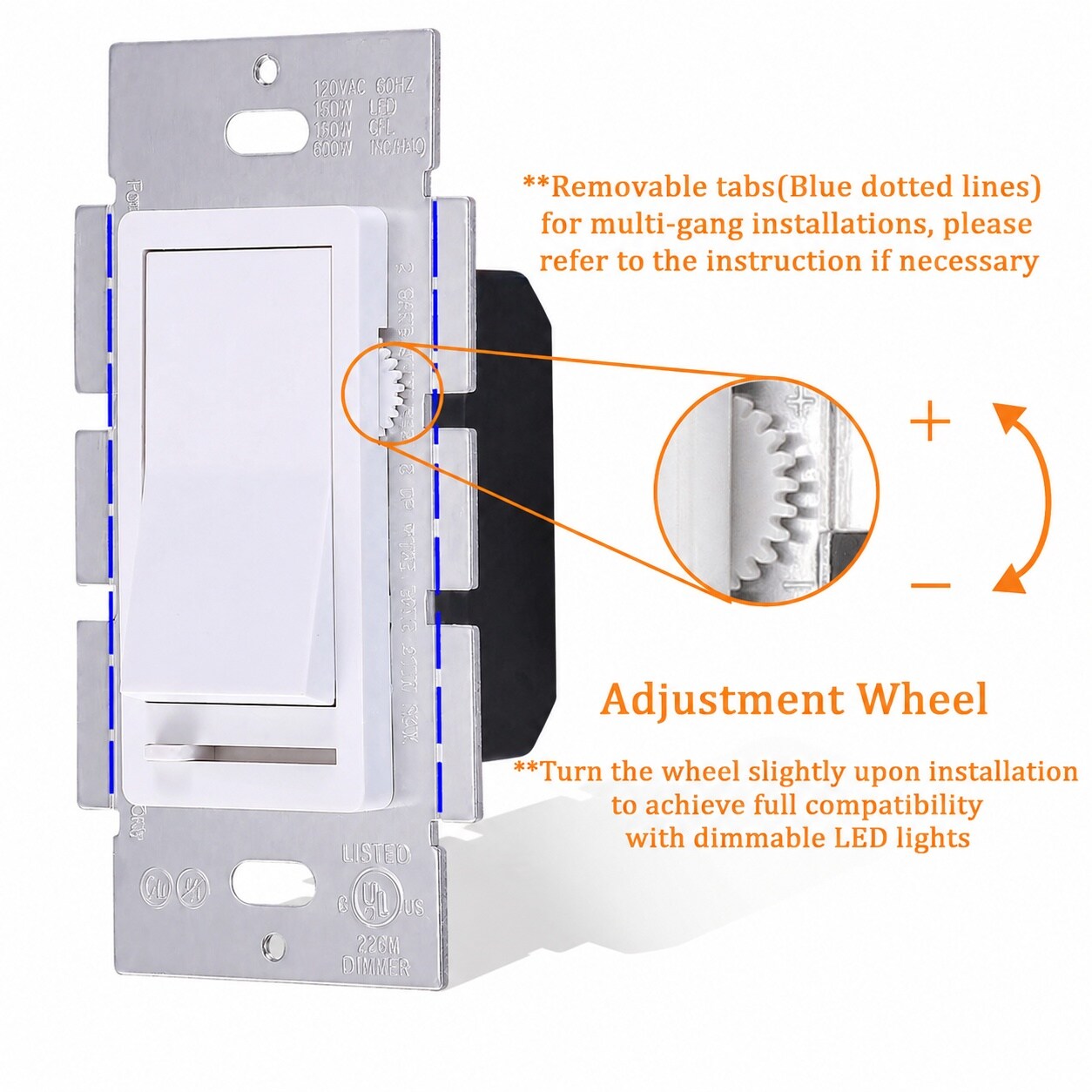 Aoibox LABY7C1N Light-Dimmers - View #2