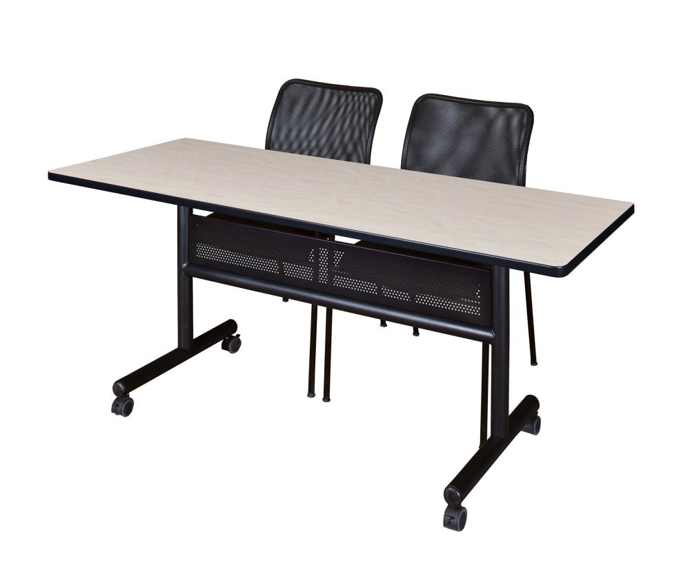 Regency MKFTM6024PL75BK Training Off-white 4-Person Training Table (60-in W x 29-in H)
