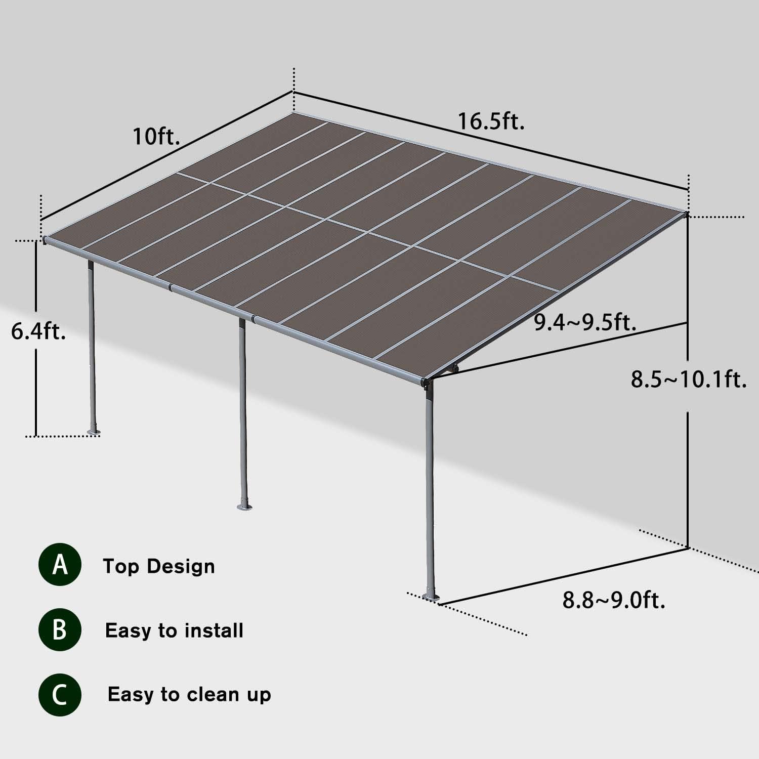 Aoodor A103-PBNBN carports - View #2
