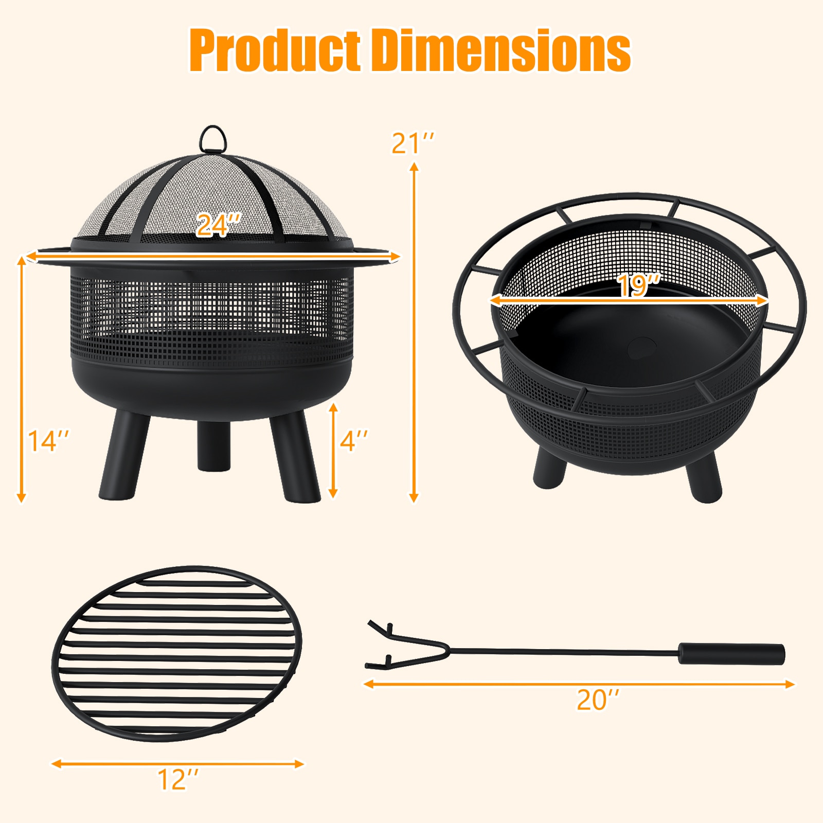 Slickblue D-CO-6754TG Outdoor-Woodburning-Firepits - View #6