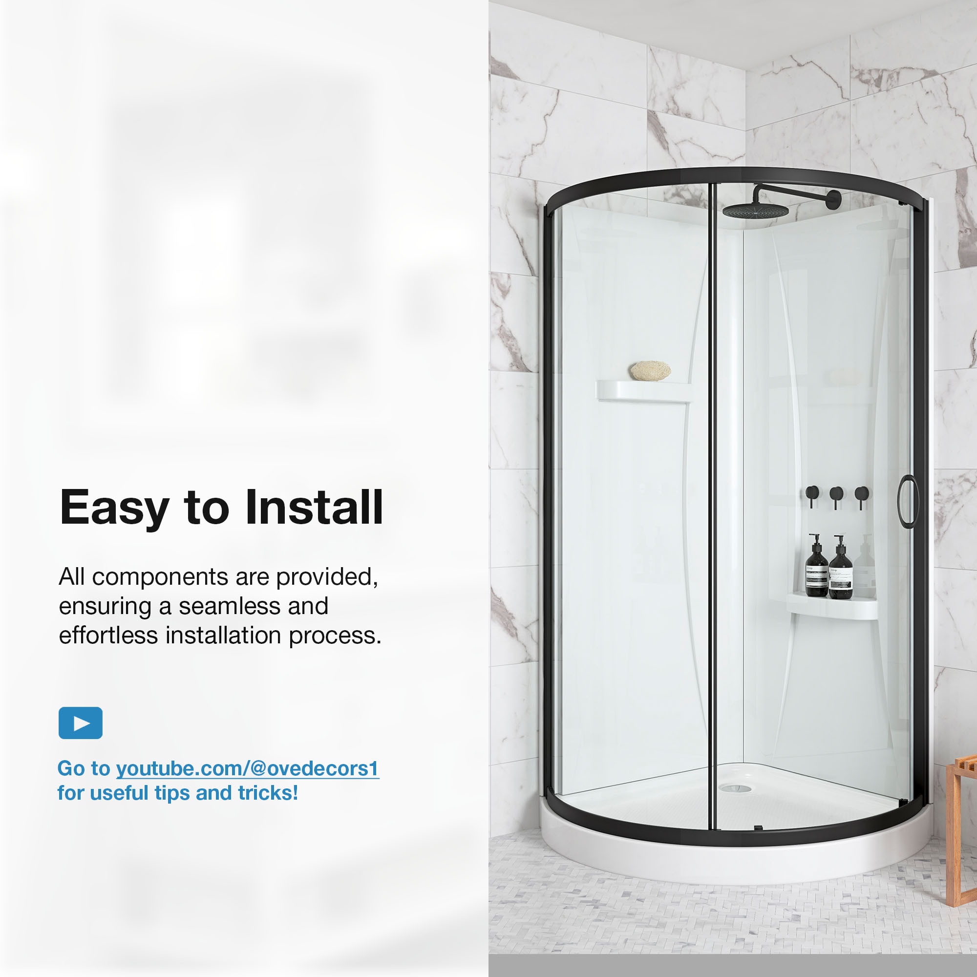 OVE Decors 15SKA-BREE32-BLK Alcove-Shower-Kit - View #4