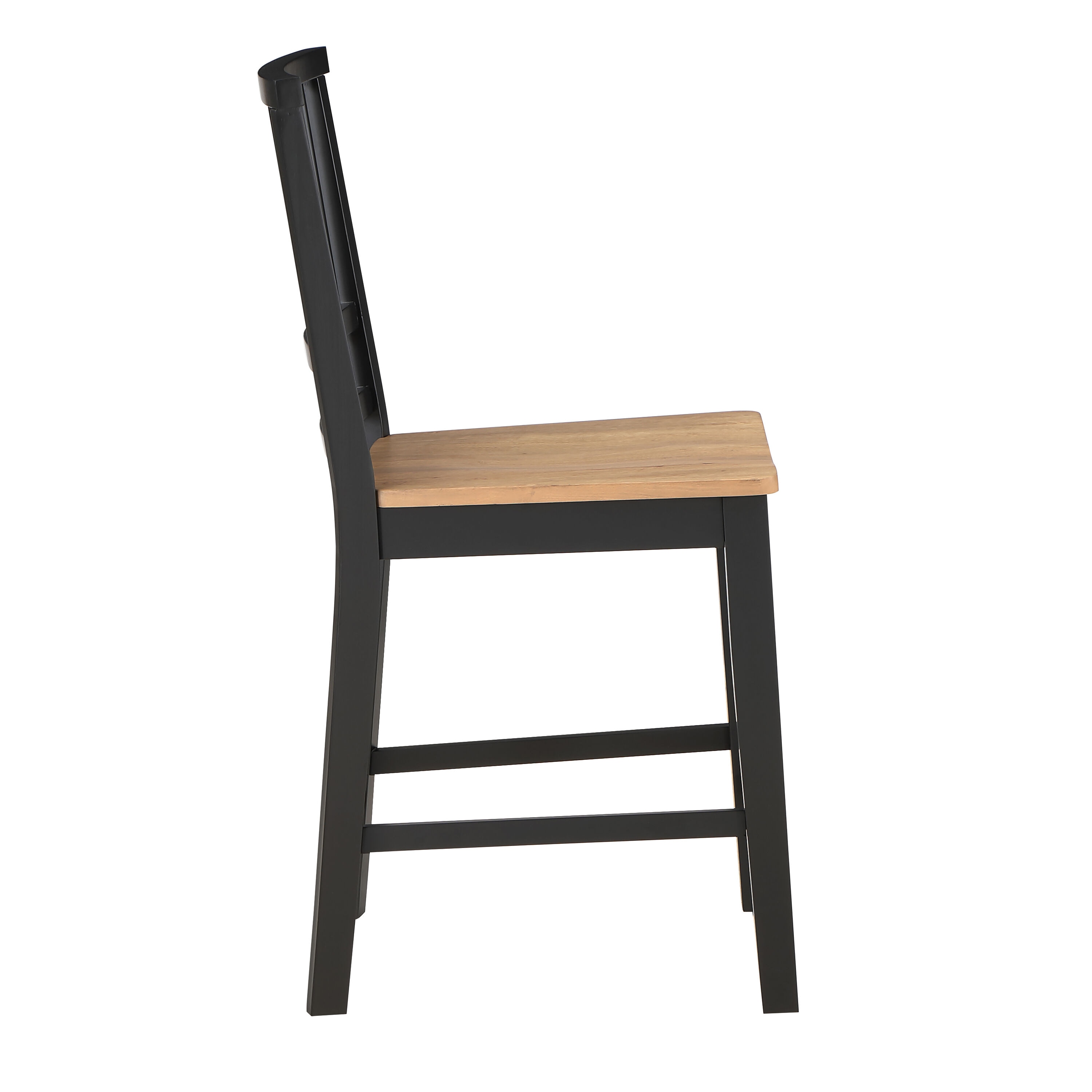 Magnolia Two-Tone Wood 24" Counter Chair Set, Natural and Ebony