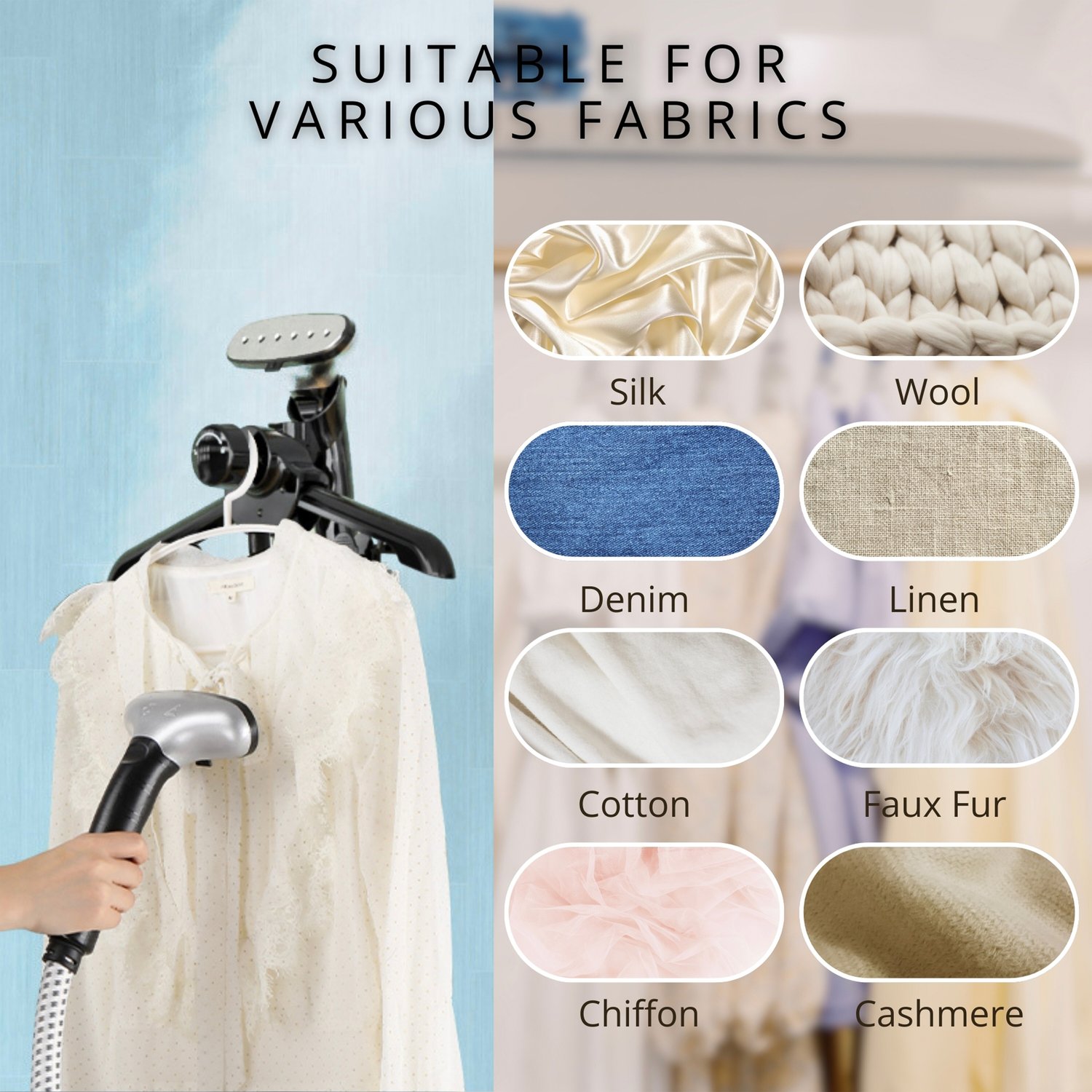 Salav X3AUTO WHITE Fabric-Steamers - View #5