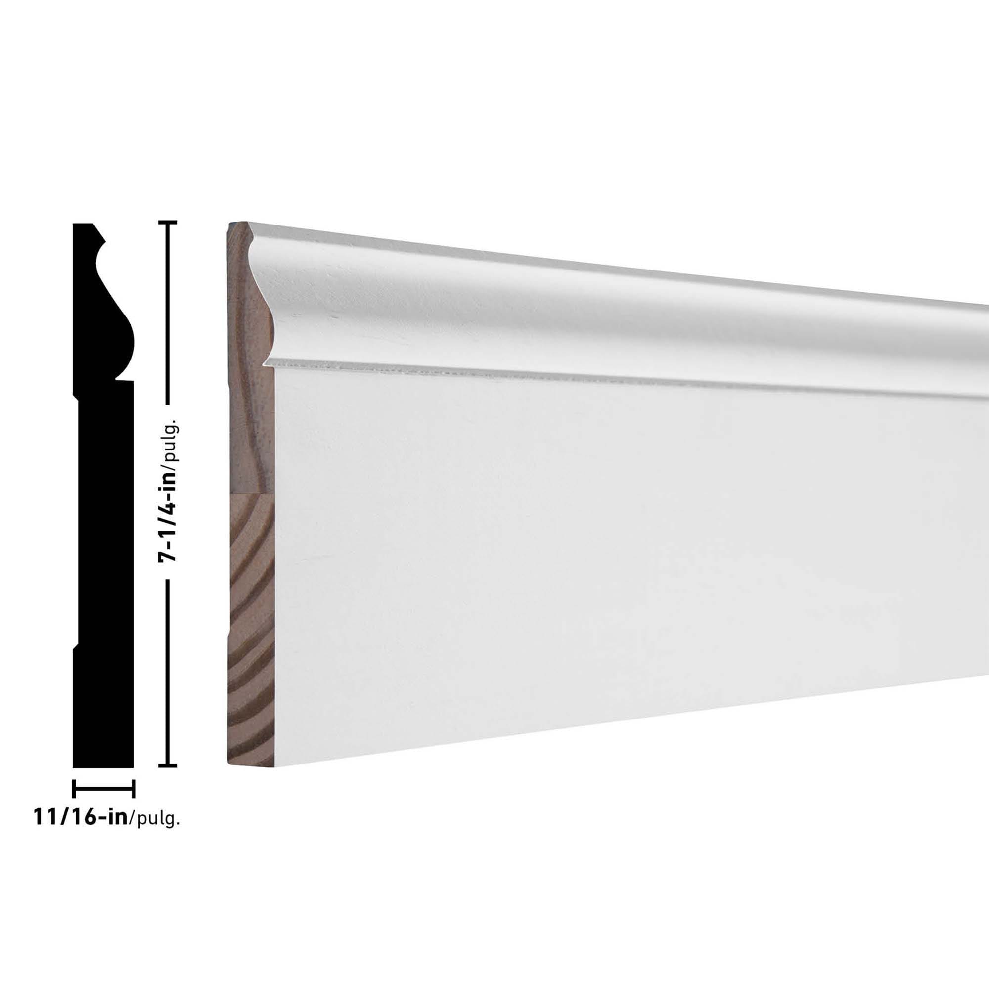 RELIABILT 11/16-in x 7-1/4-in x 12-ft Architectural Primed 7 163E ...