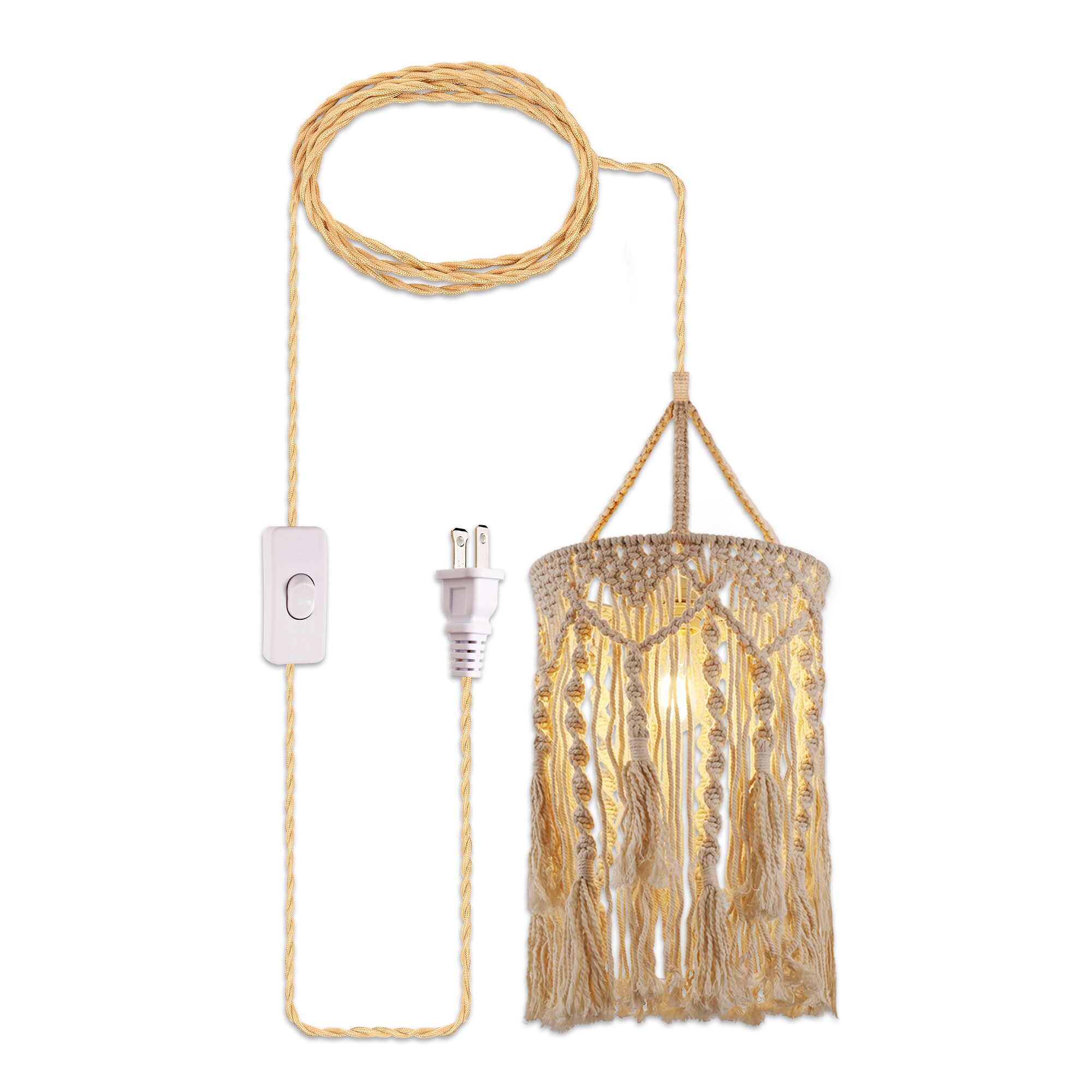 YANSUN L-CL024 1 -Light White Industrial Drum Medium Hanging Pendant light