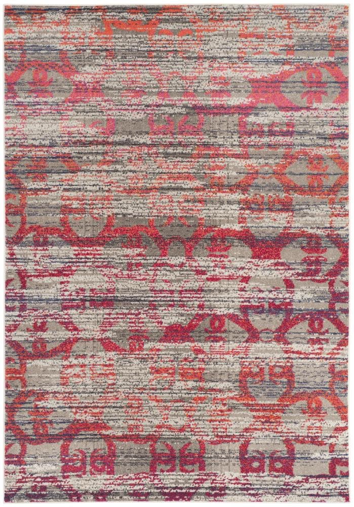 Safavieh MNC217G-5 Monaco Ombre 5 x 8 (ft) Loomed Polypropylene Gray/Multi Rectangular Indoor Distressed/Overdyed Area rug