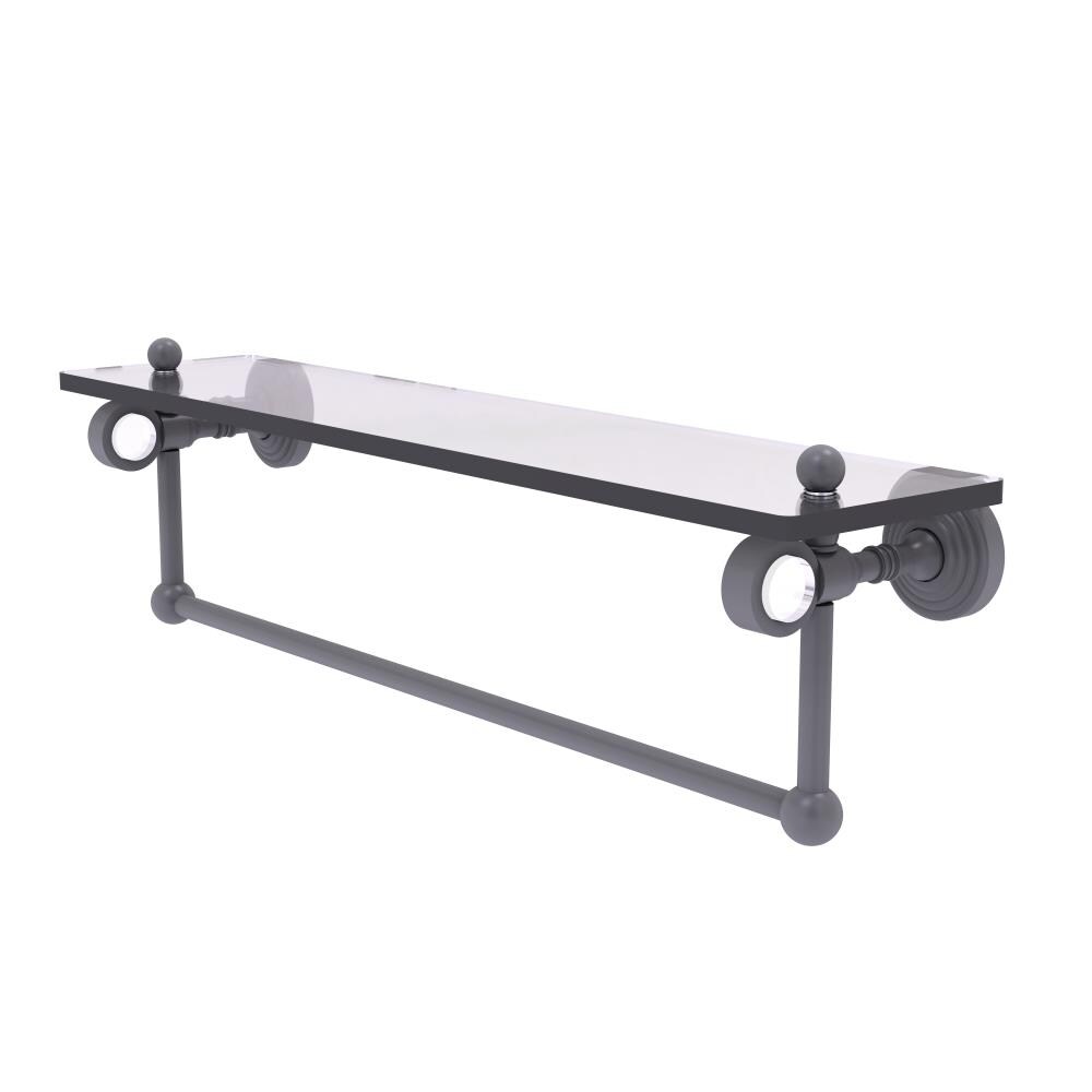 Allied Brass PG-1TB-22-GYM Pacific Grove Matte Gray Wall mount Bathroom Shelf ( 22-in x 6.4-in x 5-in )