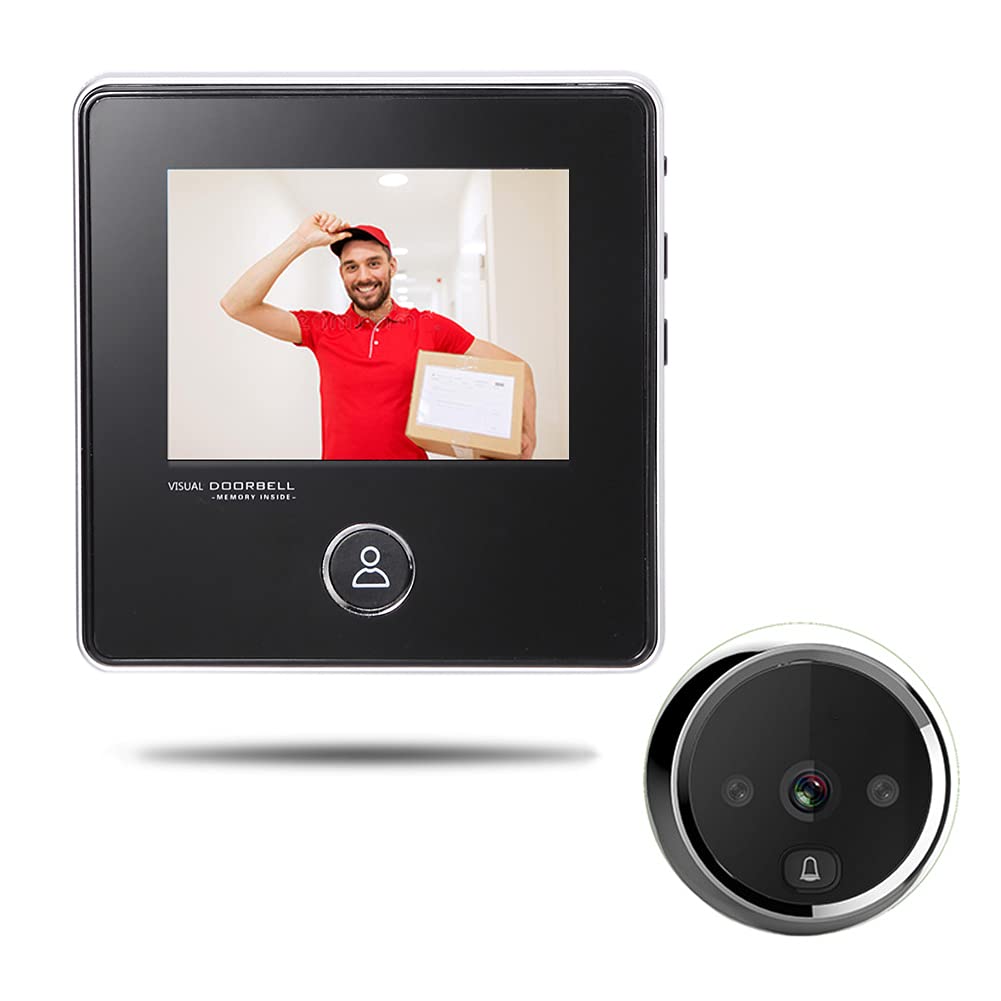 LILILIAN FMY  3.0 Inch Digital Door Viewer with 120 Degree Wide Angle and IR Night Vision for Home Security durable home and