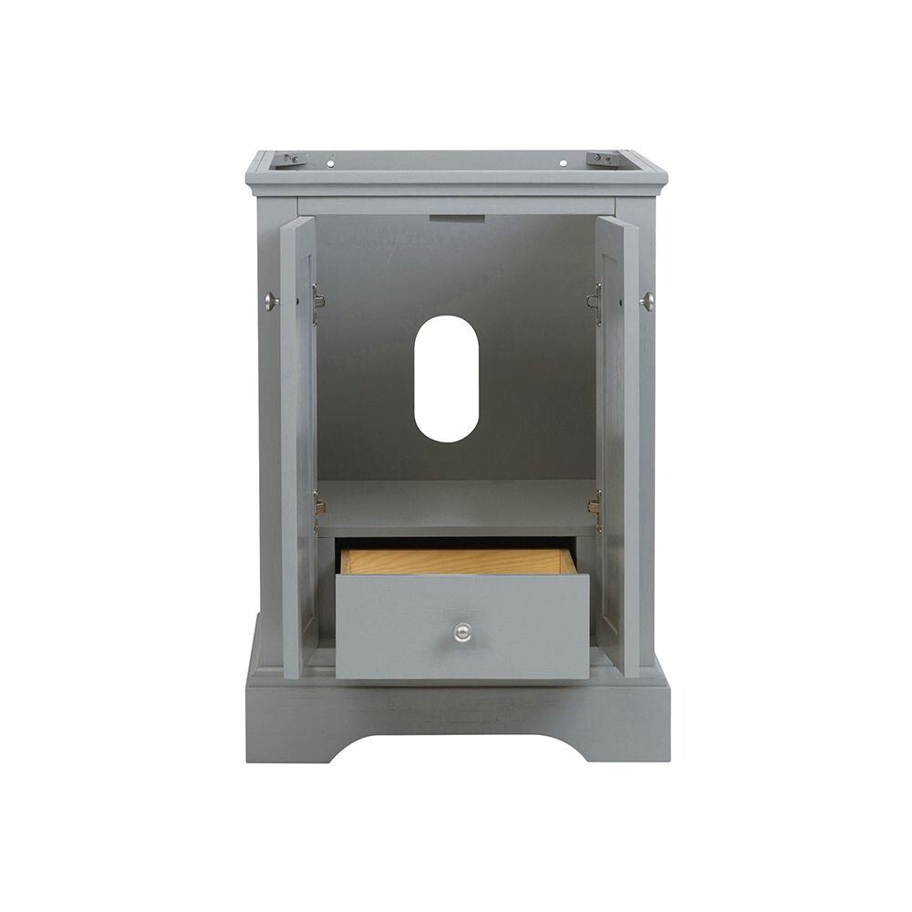 Windsor 24" Gray Solid Wood Freestanding Bathroom Vanity Cabinet